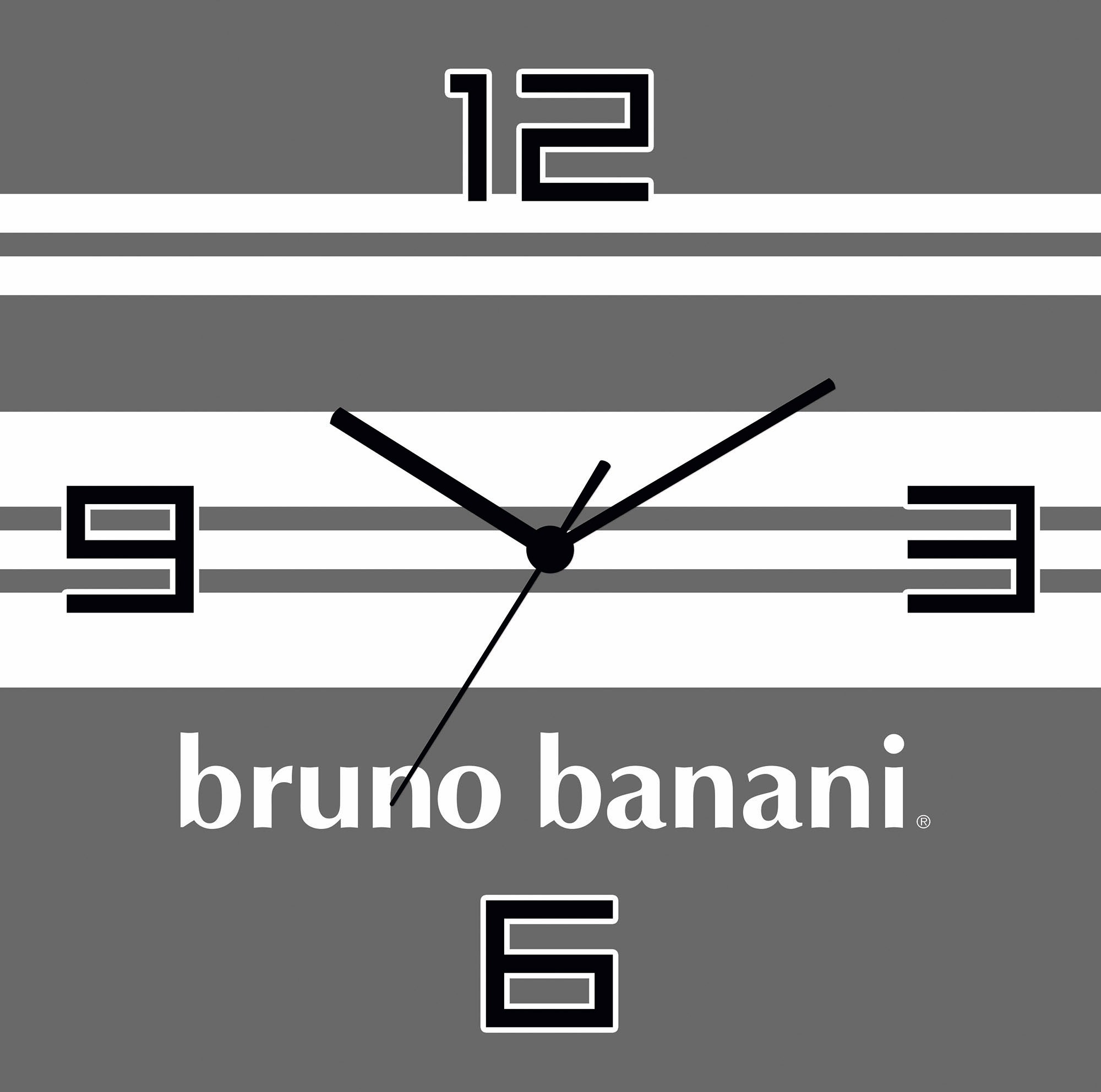 Bruno Banani Wanduhr »Stripes auf Alu«, analog, 30 cm günstig online kaufen