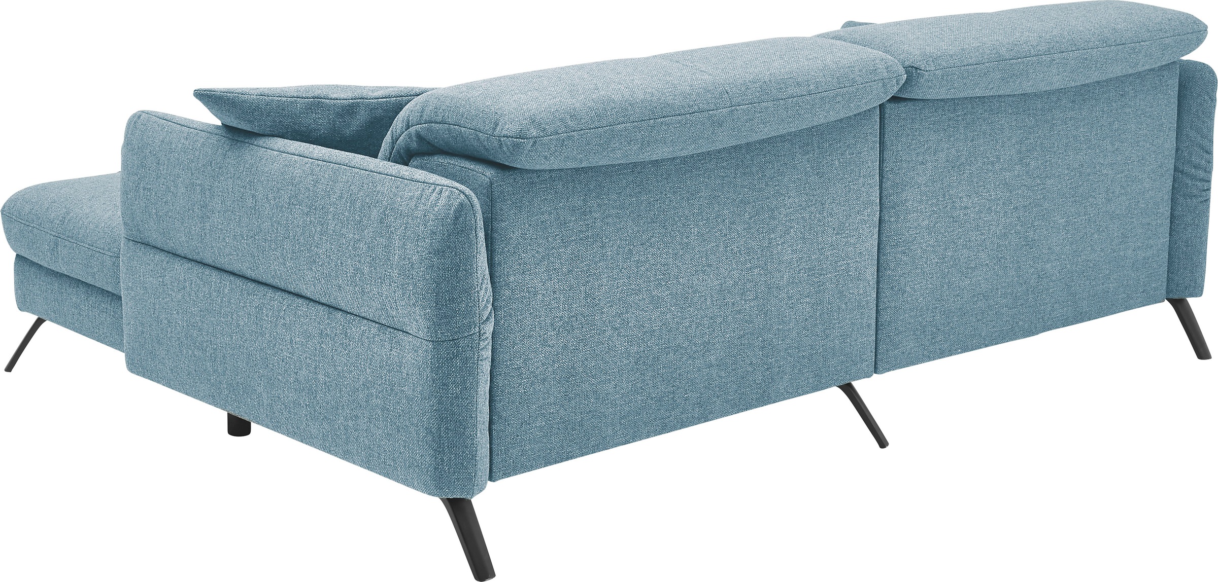 set one by Musterring Ecksofa »SO 4400 V«, wahlweise mit motorischer Bettfunktion & Kopfverstellung, Fuß schwarz