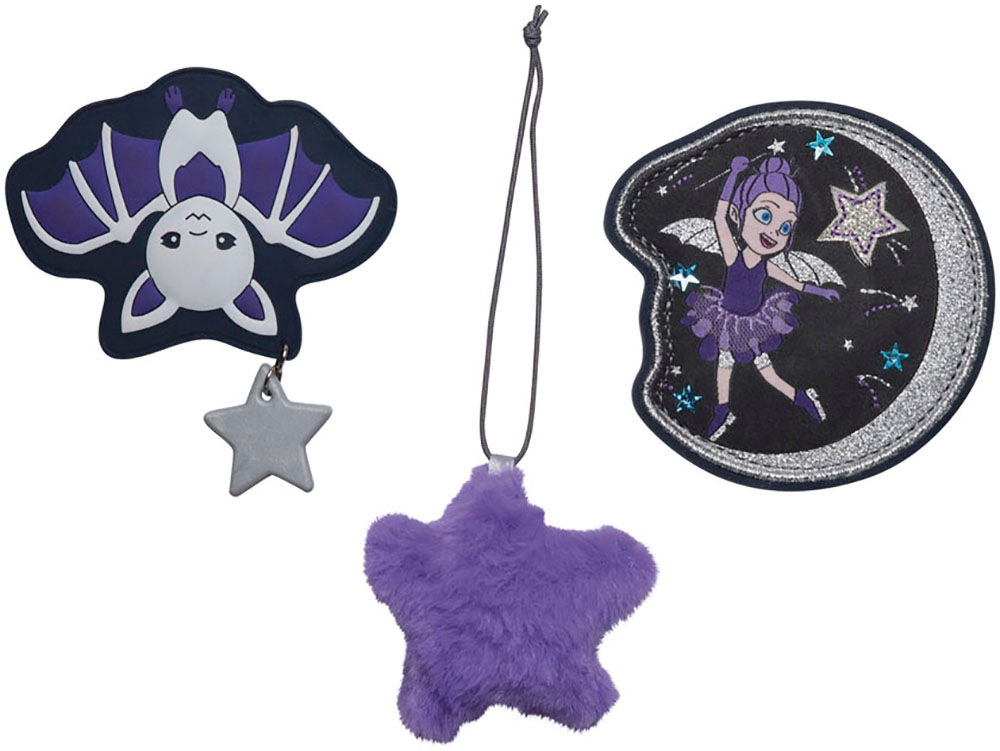 Scout Schulranzen »Genius Safety Light, mit LED-Lichtleiter, Spooky Starlight«, Retroreflektierende Flächen-LED-Lichtleiter, mit Powerbank; enthält recyceltes Material