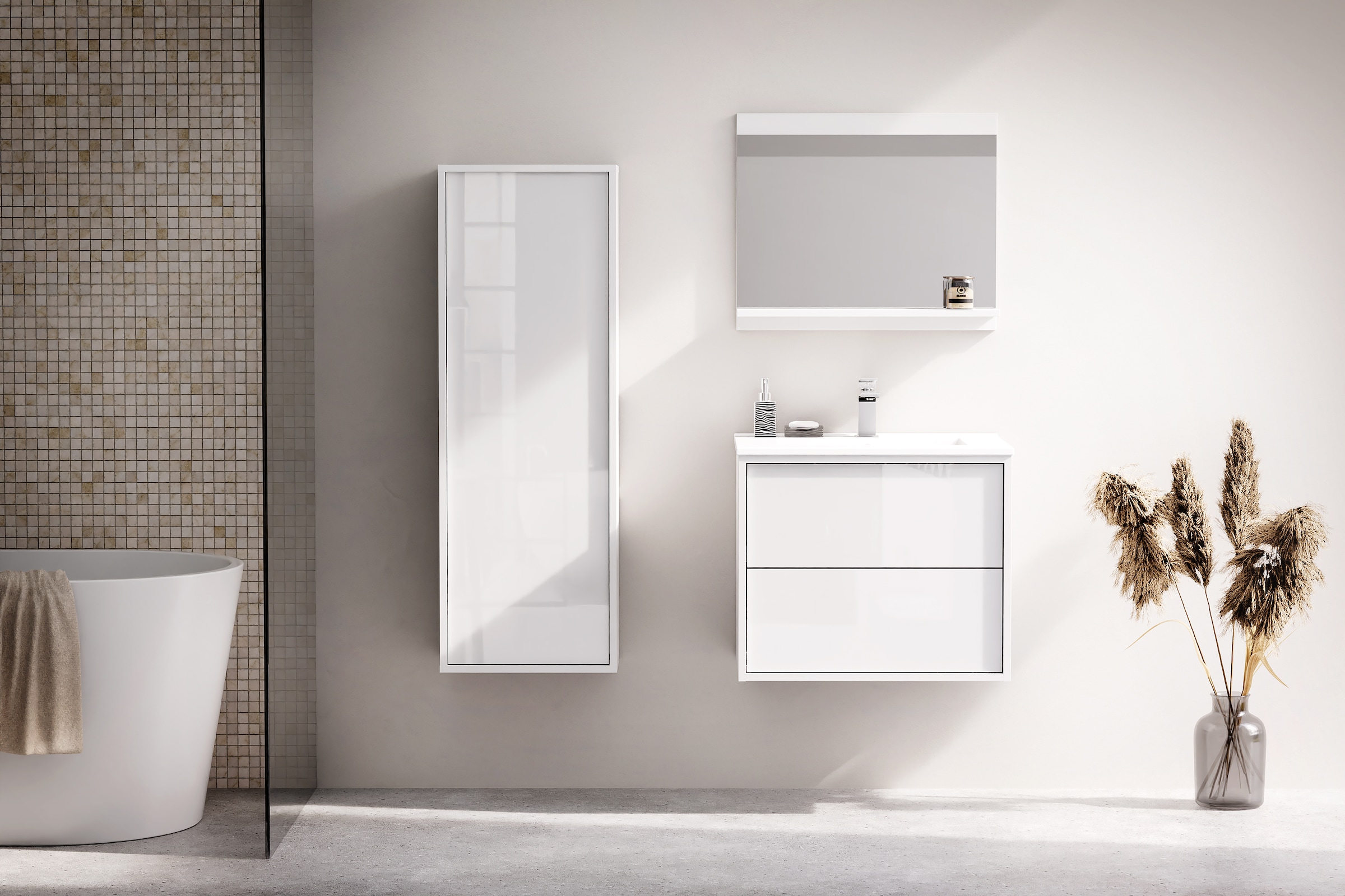 welltime Waschtisch Waschbeckenunterschrank Line mit Waschbecken,Badmöbel,z günstig online kaufen