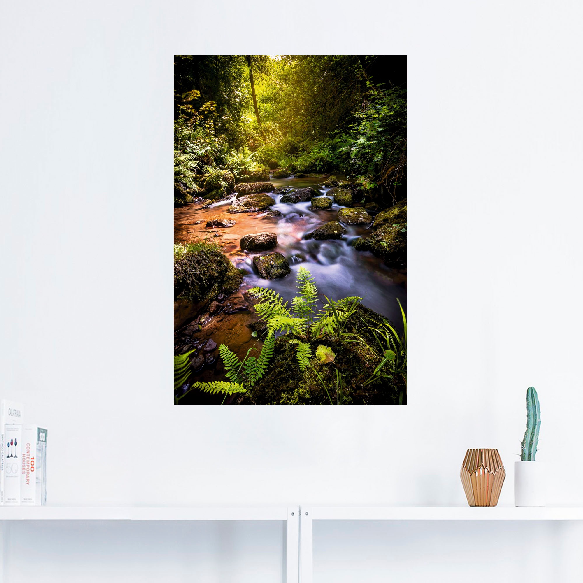 Artland Wandbild »Wildbach im Wald«, Gewässer, (1 St.), als Alubild, Outdoo günstig online kaufen