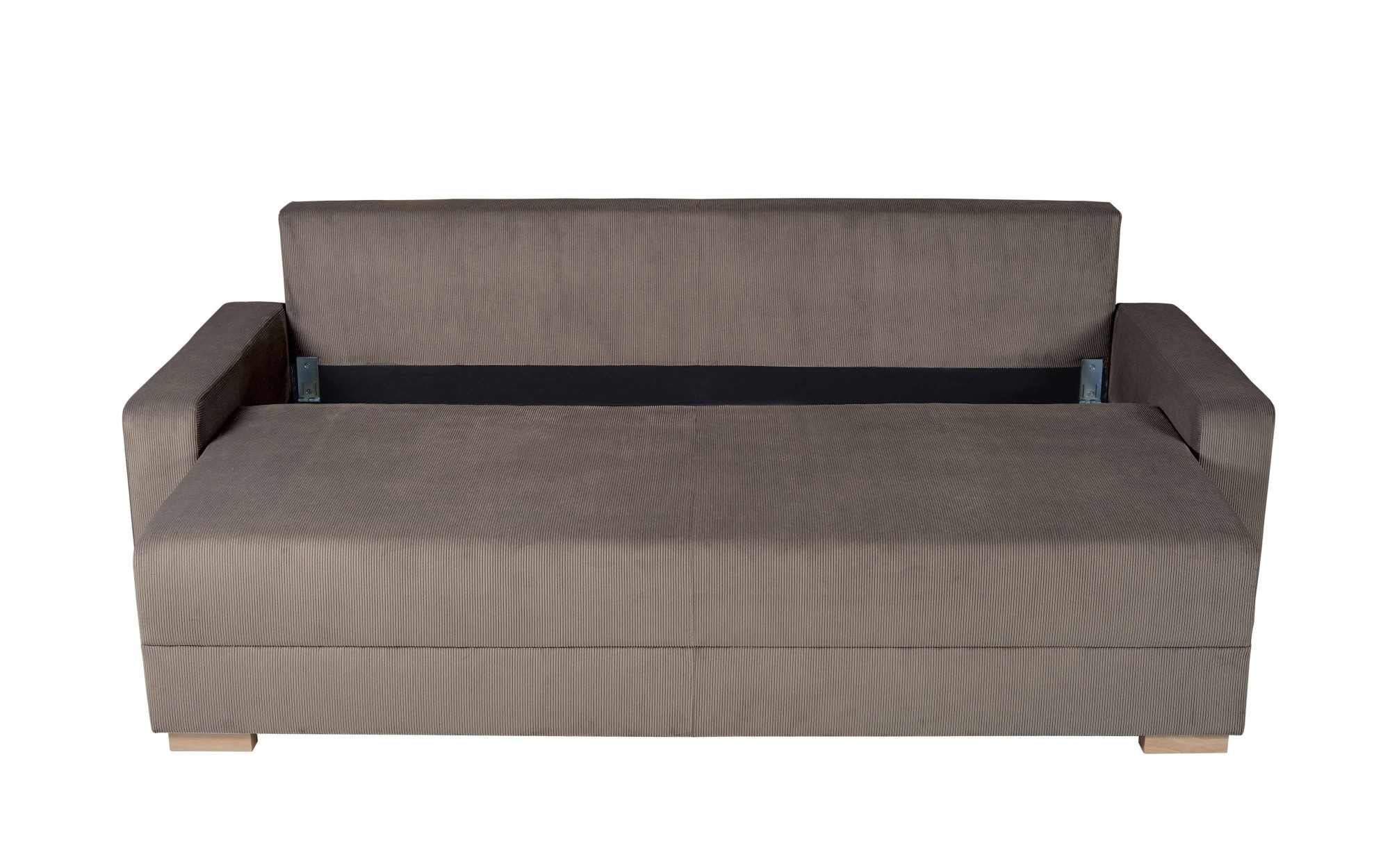 INOSIGN 3-Sitzer »SHERIDIAN Schlafsofa mit Bettkasten, in Feincord & Velvet«, mit Wellenunterfederung, moderne Bezüge, B/H/T 225/94/80