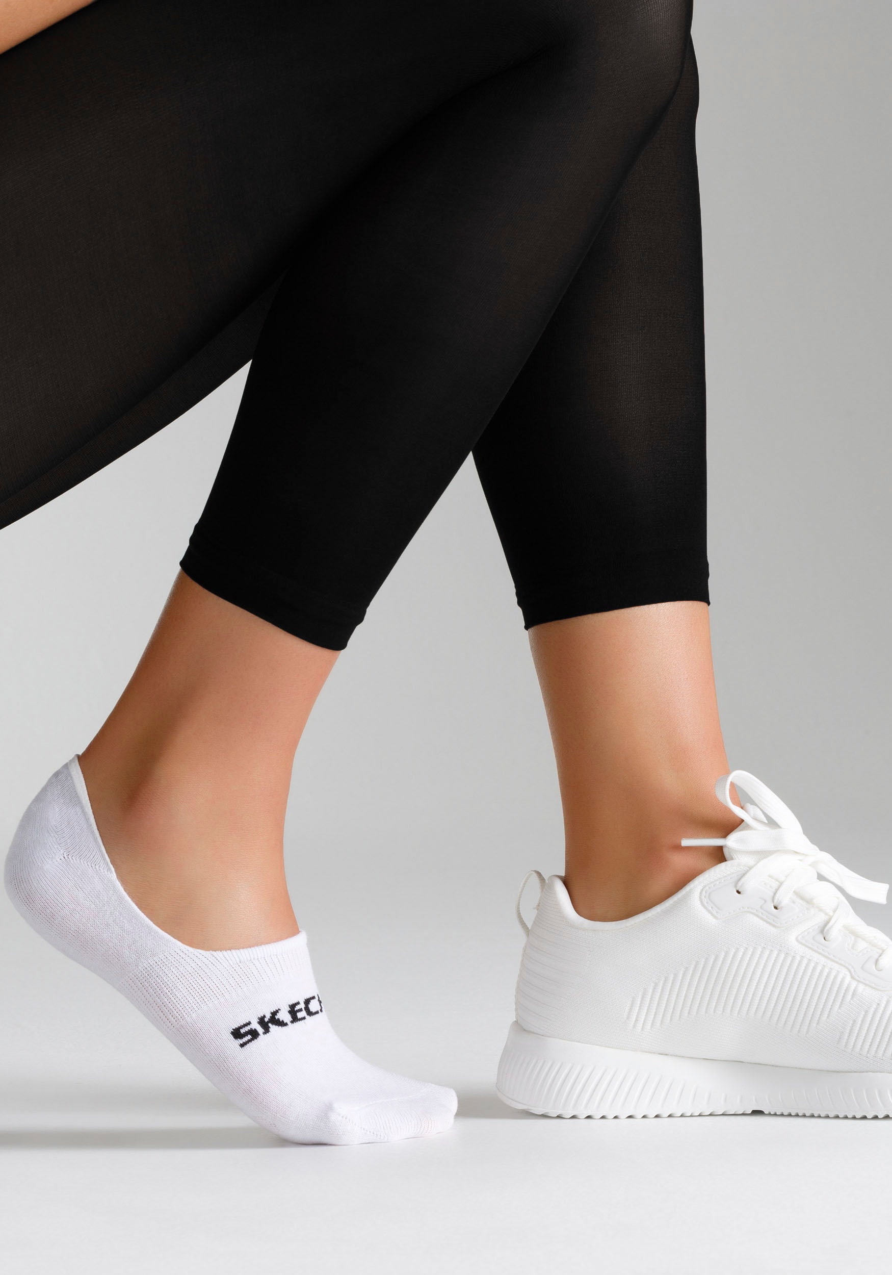 Skechers Füßlinge »Invisible Mesh Ventilation«, (6 Paar), No Show Socks, druckfreier Bund, atmungsaktiv