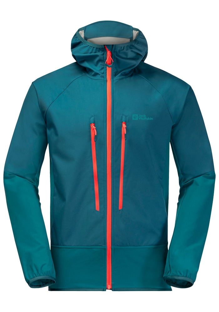 Jack Wolfskin Softshelljacke »ALPSPITZE HOODY M«, mit Kapuze