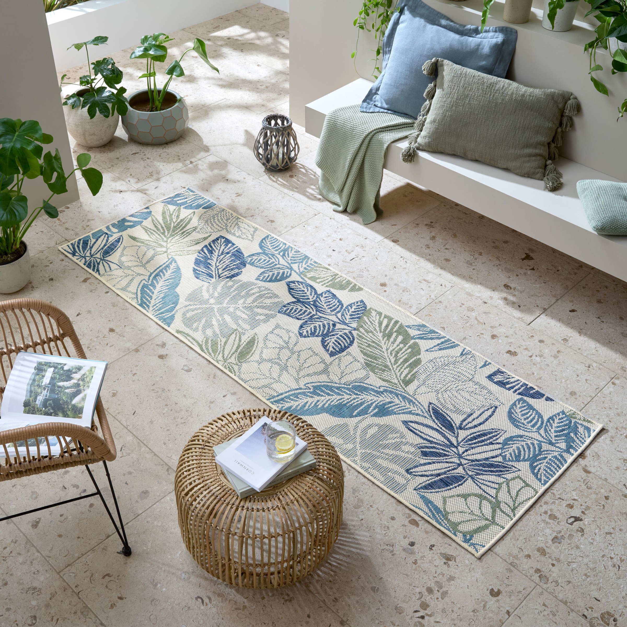 FLAIR RUGS Teppich »Bella Leaf«, rechteckig, 4 mm Höhe, Bella Leaf Indoor O günstig online kaufen