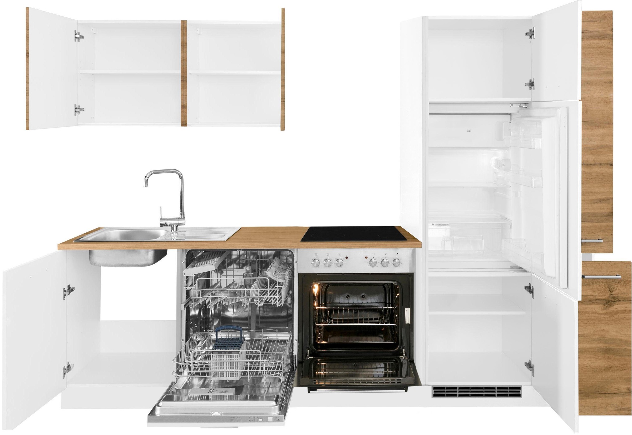 KOCHSTATION Küchenzeile »KS-Kehl«, ohne E-Geräte, Breite 270 cm, für Kühlschrank und Geschirrspüler