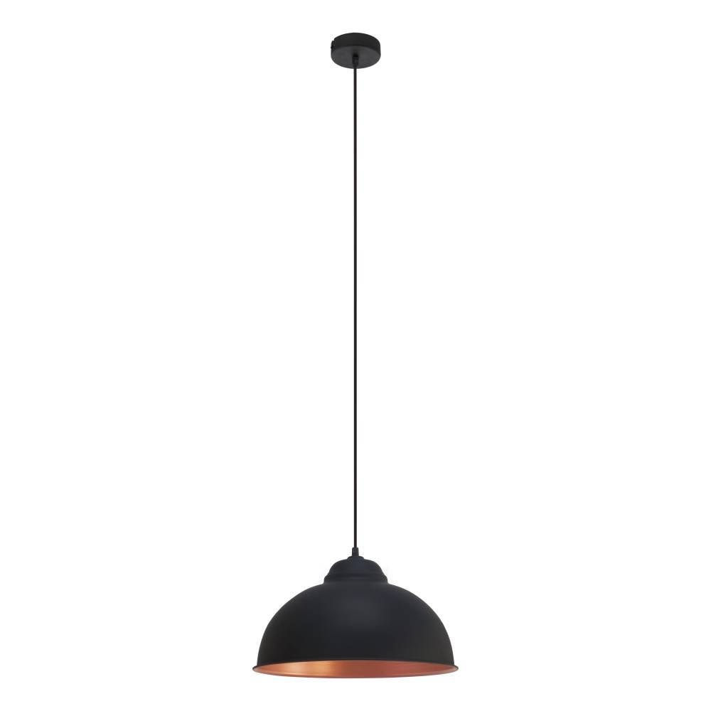 EGLO Hängeleuchte »TRURO 2«, 1 flammig, Leuchtmittel E27 | ohne Leuchtmittel, Pendelleuchte Vinatge aus Stahl, schwarz, kupfer, E27 Fassung, Ø 37 cm
