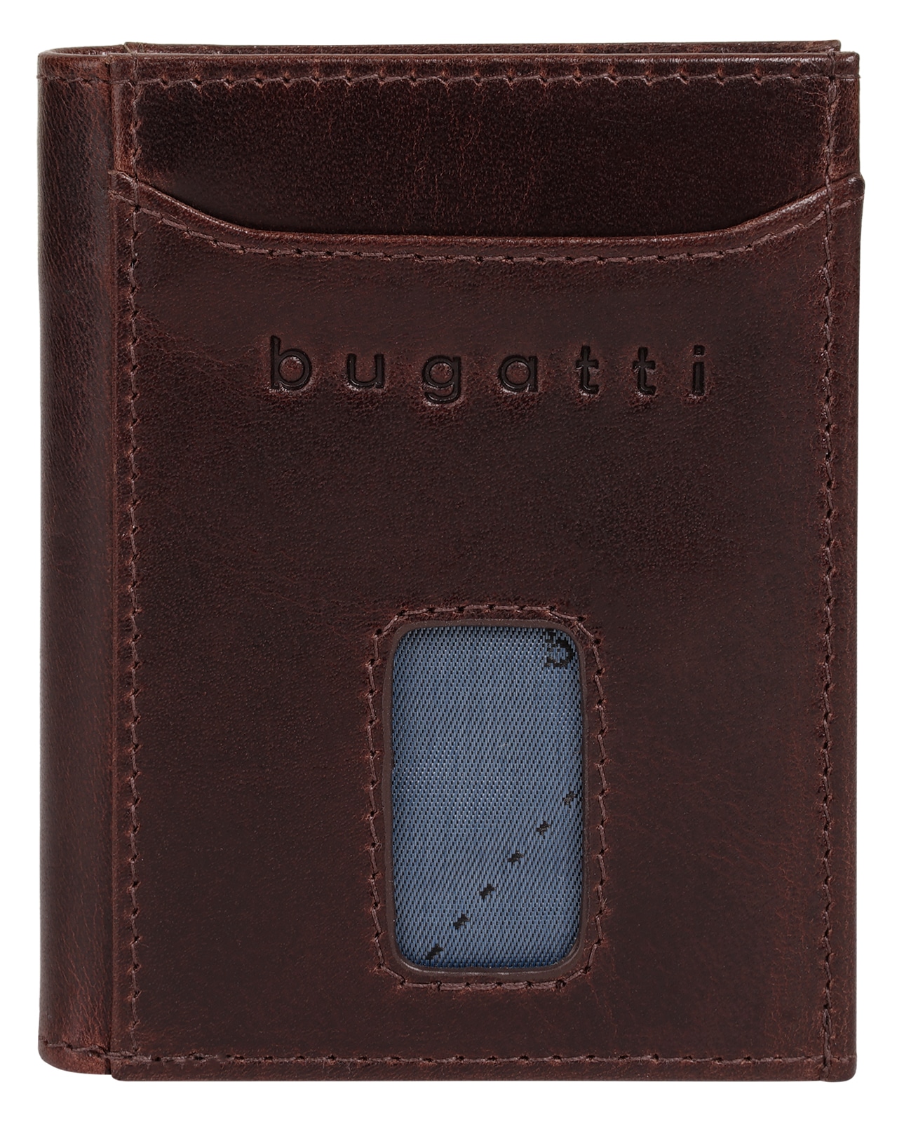 BUGATTI Geldbörse »SECURE SLIM« echt Leder braun