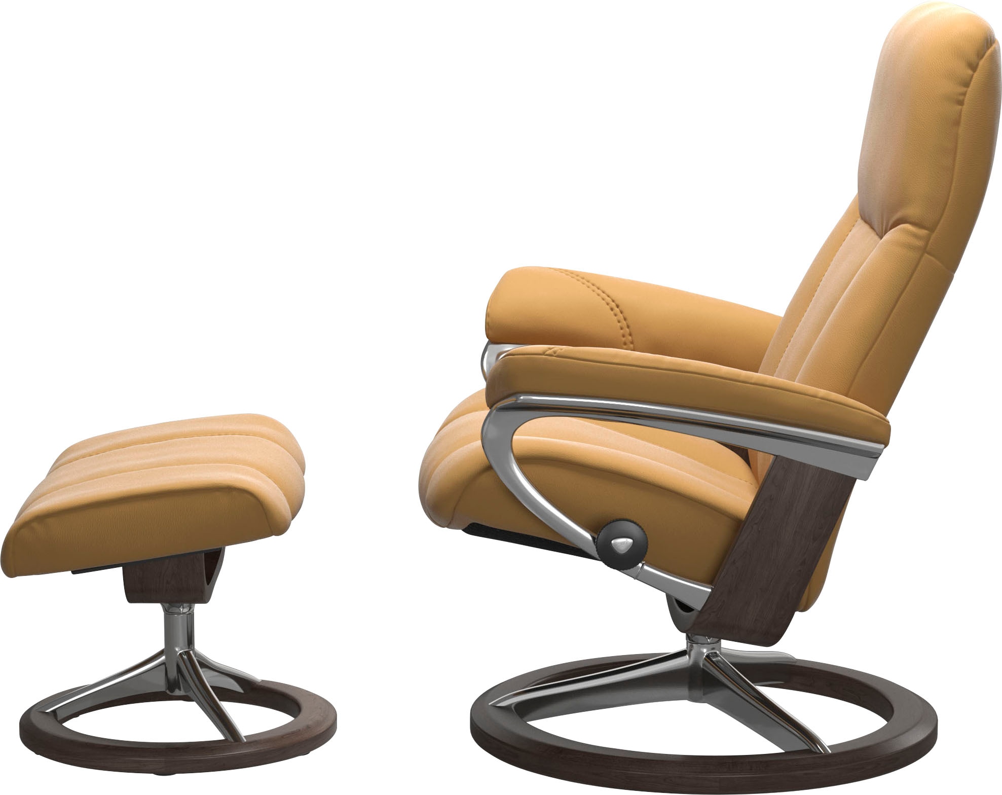Stressless® Relaxsessel »Consul«, (Set, Relaxsessel mit Hocker), mit Hocker, mit Signature Base, Größe M, Gestell Wenge