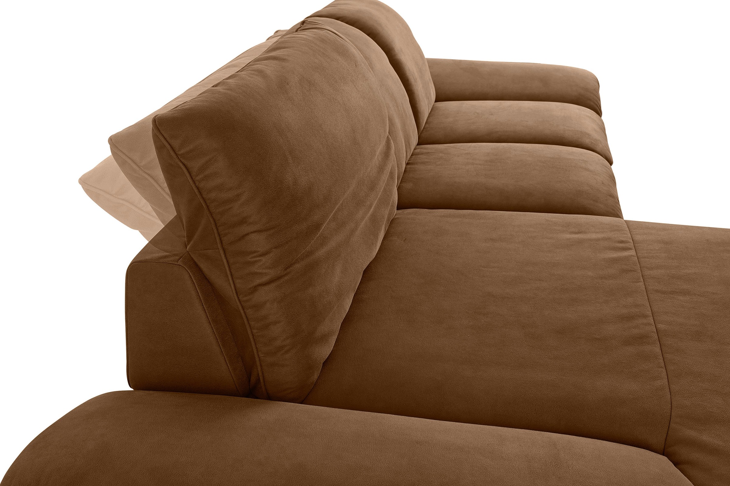 W.SCHILLIG Ecksofa »enjoy&MORE, Designsofa, elegant und bequem, L-Form«, mit Sitztiefenverstellung, Füße Chrom glänzend, Breite 310 cm