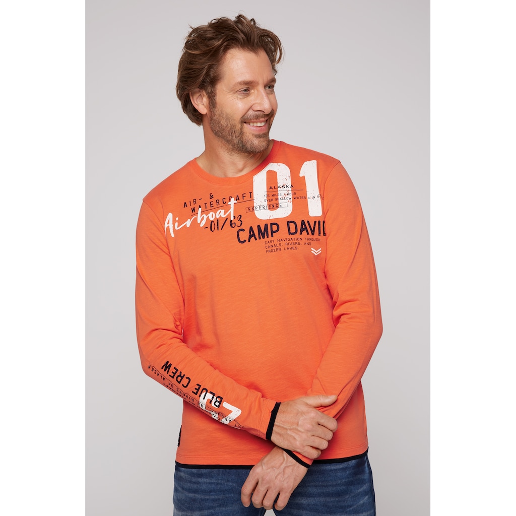 CAMP DAVID Langarmshirt