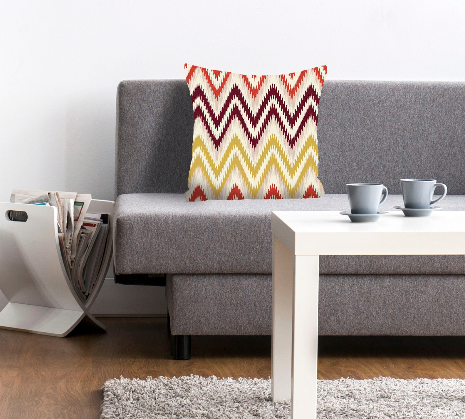 queence Dekokissen »Fanilla«, Kissenhülle,Bunte Zacken,Muster,Geometrisch,F günstig online kaufen