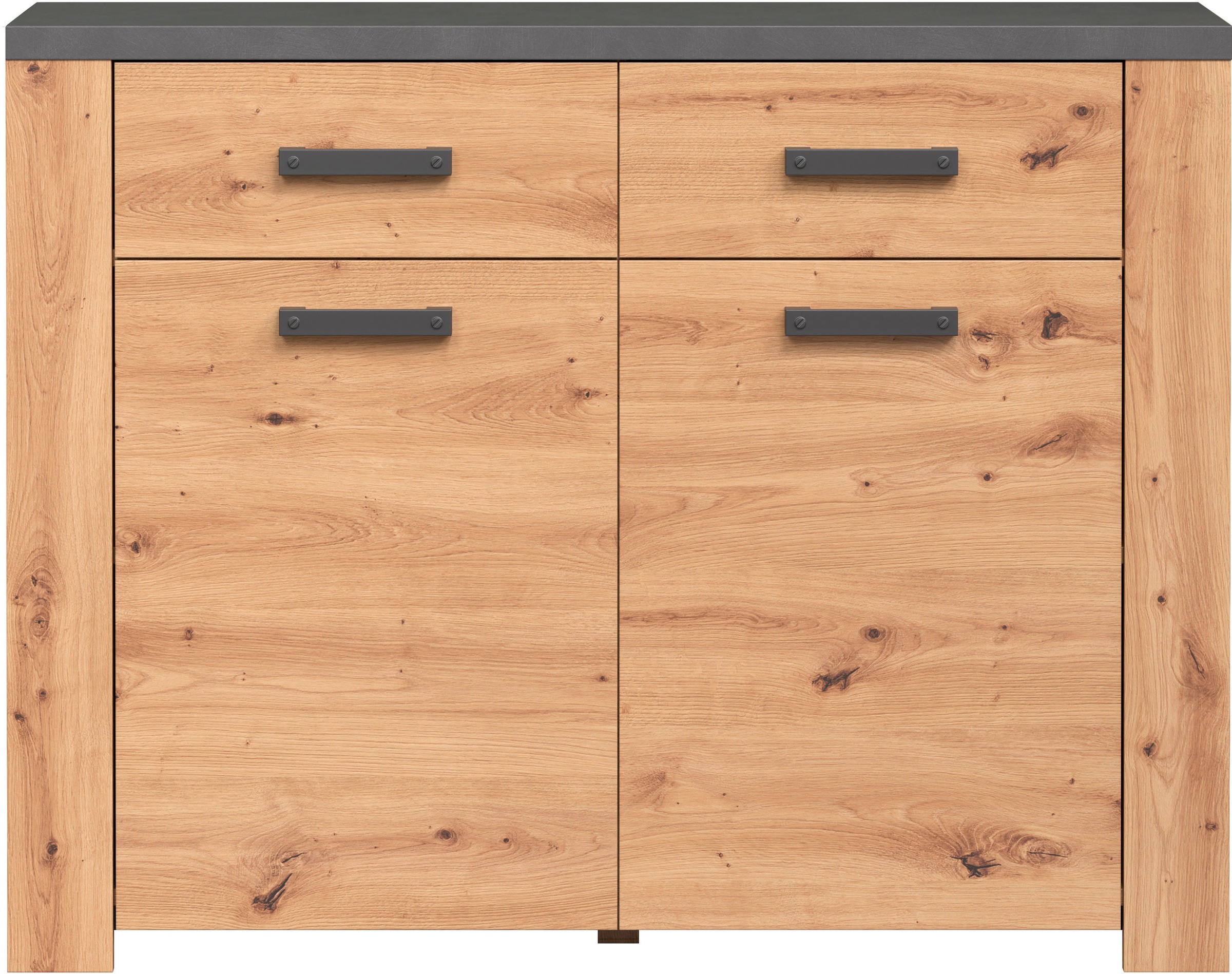 Home affaire Kommode »Ambres«, (1 St.), matte Echtholzoptik, ca. Maße BxH: günstig online kaufen