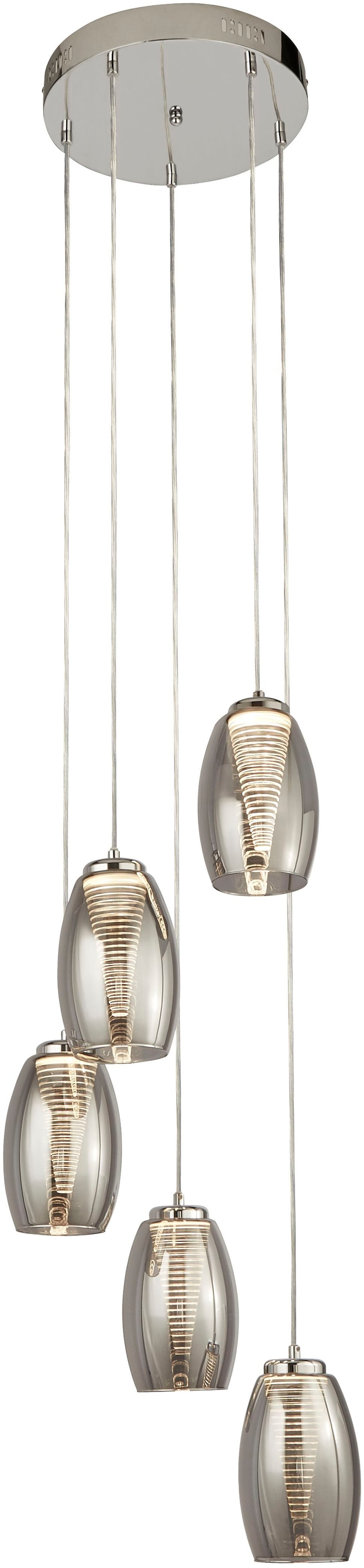 Searchlight LED-Hängeleuchte »Hängeleuchte Cyclone, 5-flammig« LED-Modul 1 Stk. Warmweiß Stalaktit-Optik