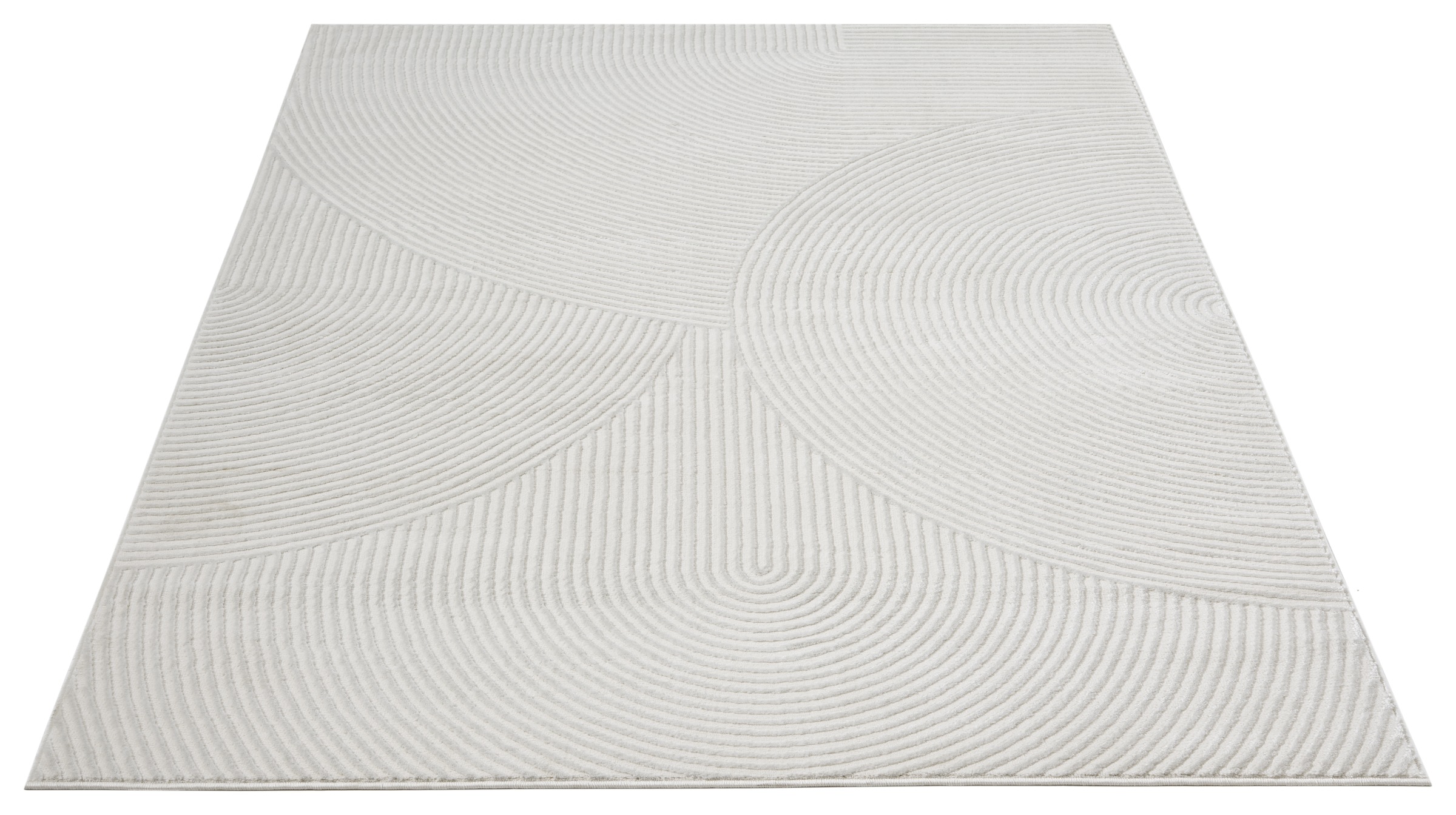 OTTO home Teppich »Bentori«, rechteckig, 11 mm Höhe, Modernes Design mit Boho-Charme, Scandi, Zen, Hoch-Tief-Struktur