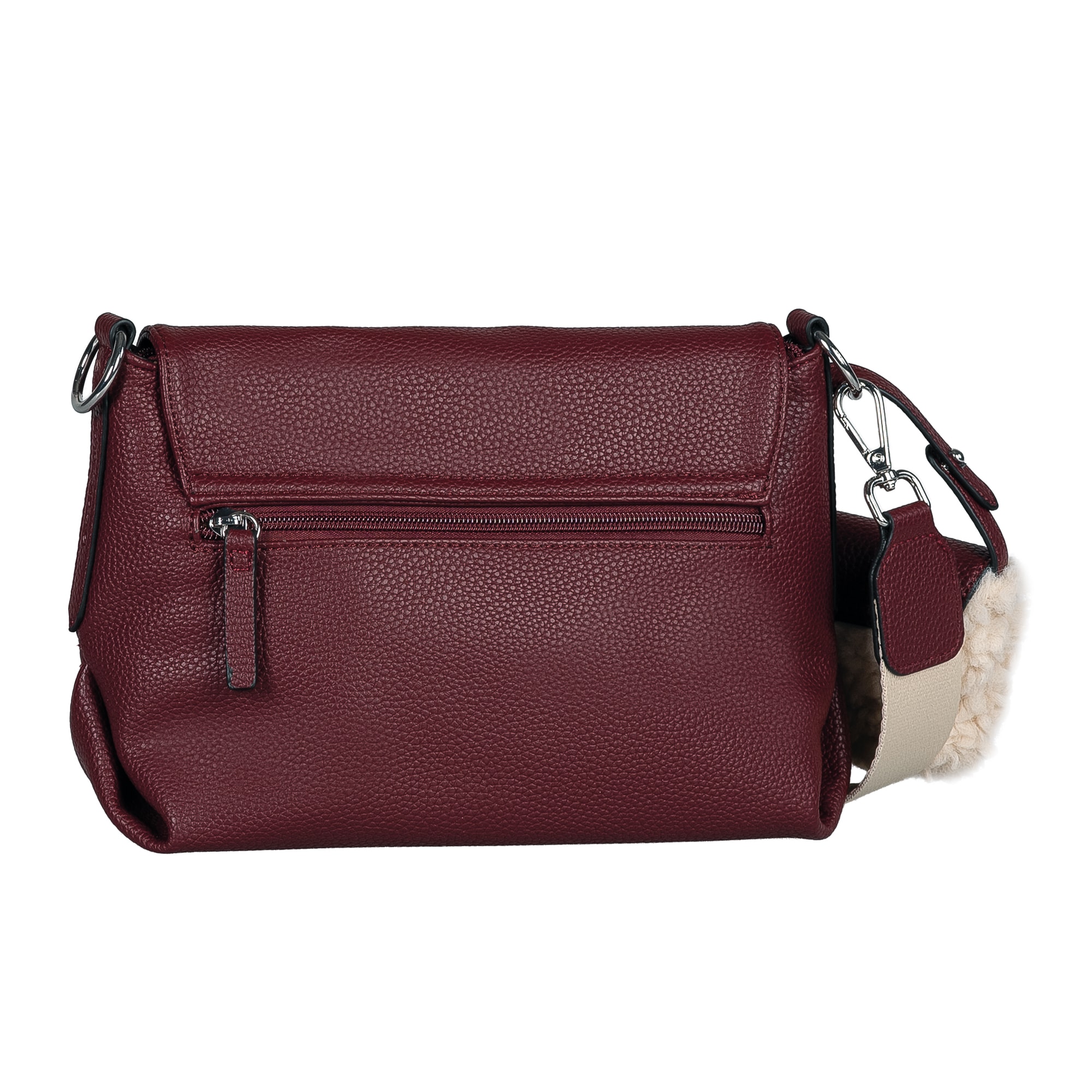 TOM TAILOR Umhängetasche »Fania« Damen Schultertasche mit Fellimitat-Anhänger