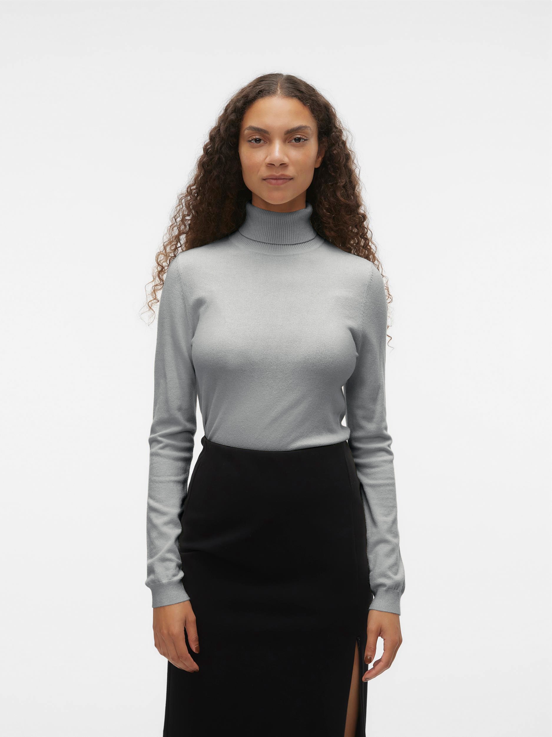 Vero Moda Rollkragenpullover »VMHAPPINESS LS ROLLNK PULLOVE GA BOO REP« Viskosemischung, slim fit