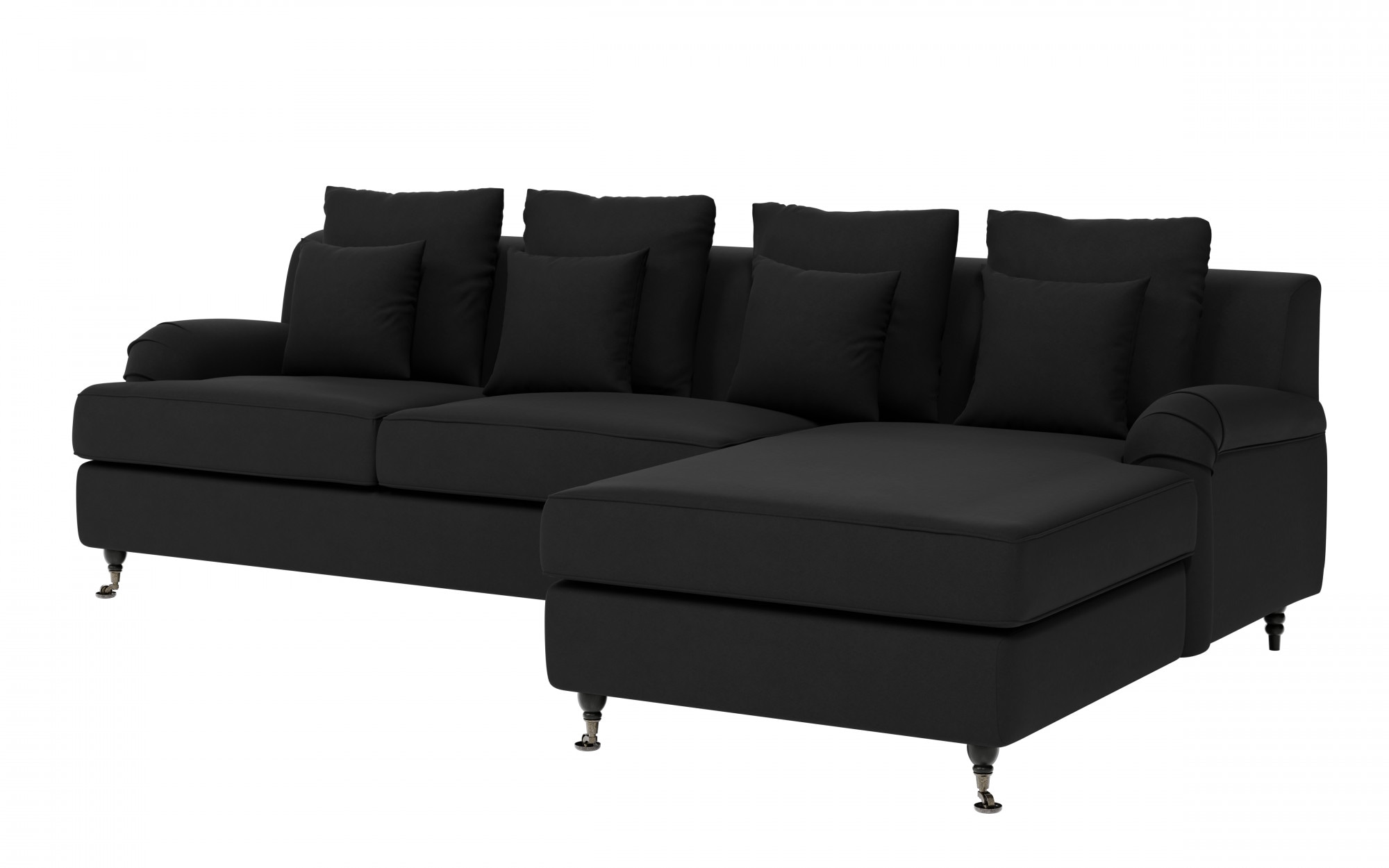 Guido Maria Kretschmer Home&Living Ecksofa »NORIN L-Form«, zwei Fußarten: vorne - Rollen, hinten - Holzfüße