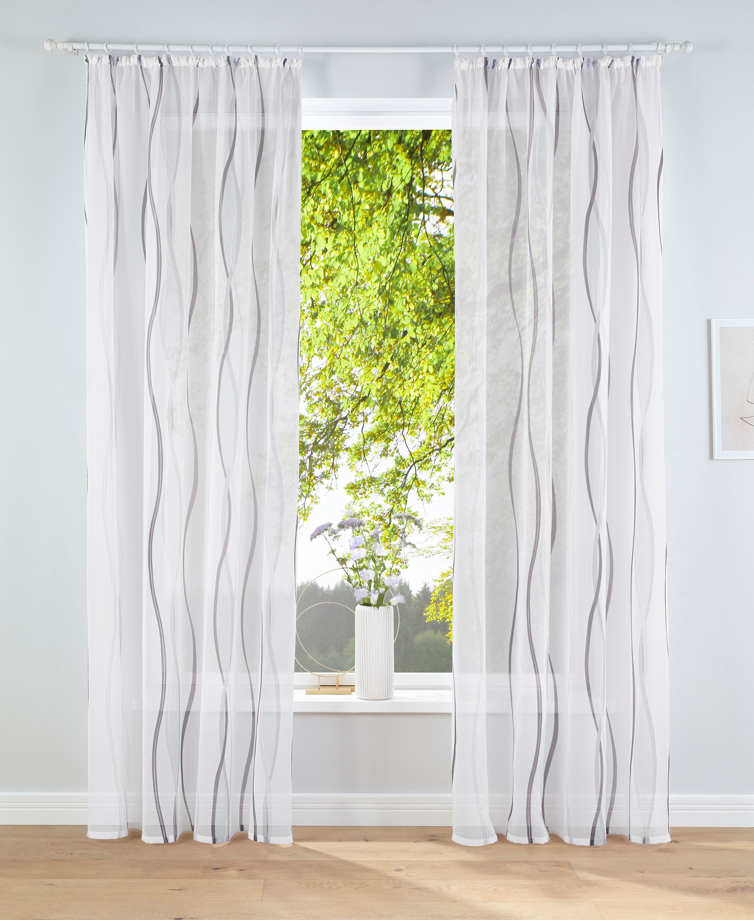 my home Gardine »Dimona« Kräuselband 2 Stk. tlg. 2er-Set, Bestseller, Polye günstig online kaufen