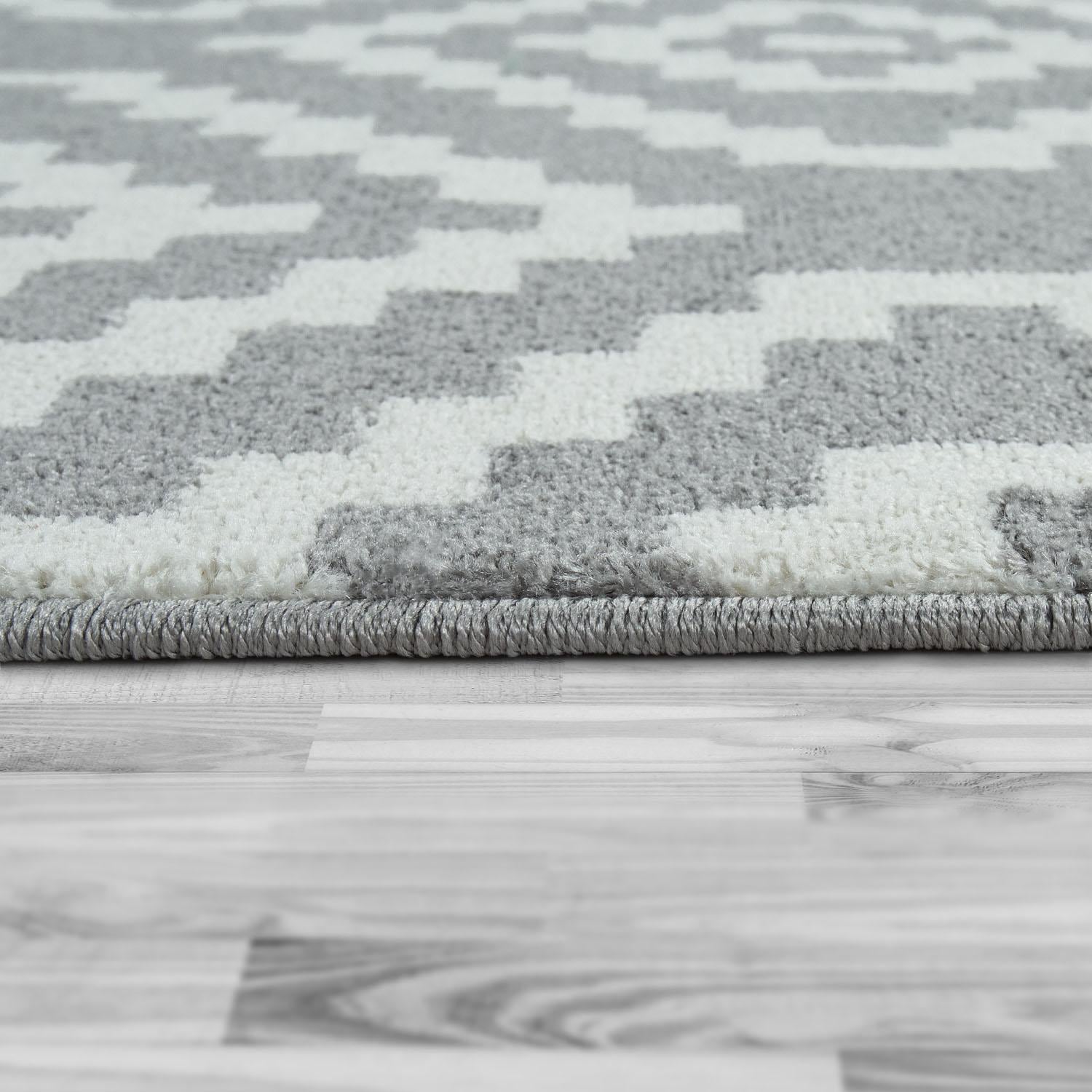 Paco Home Läufer »Stella 400«, rechteckig, 16 mm Höhe, Teppich-Läufer, Kurzflor, Pastell Farben, Rauten Design
