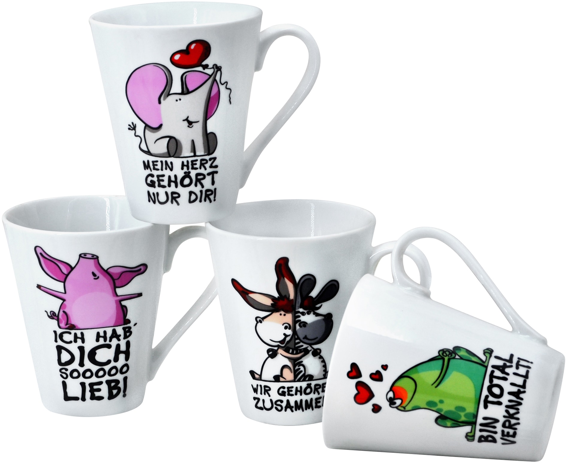 online 4 (Set, Retsch Dekore-Sprüchen, 4-teilig kaufen Arzberg mit Becher 4 »Tierisch«, tlg.),