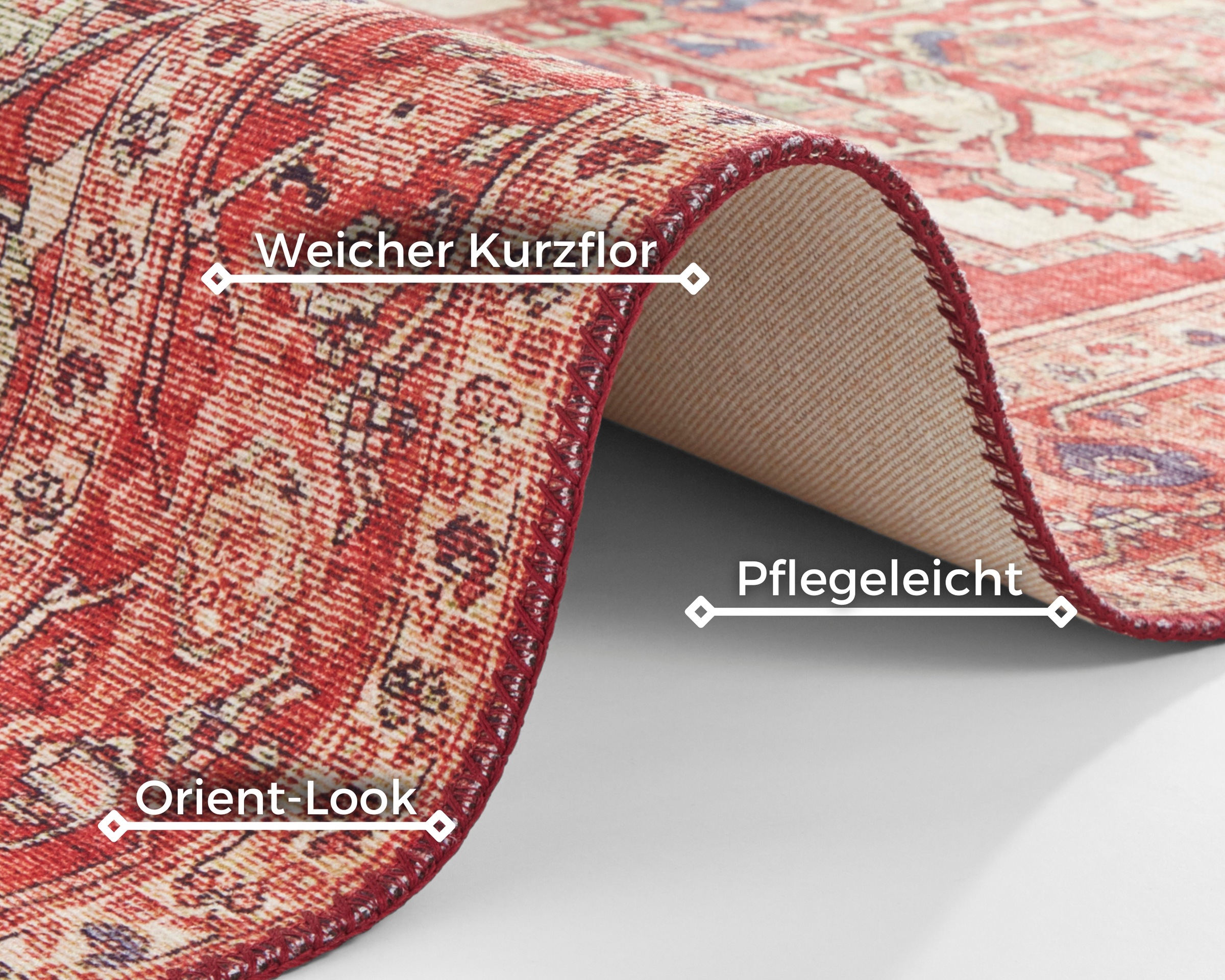 NORTHRUGS Teppich »Leta«, rechteckig, 5 mm Höhe, Orientalisch, Läufer, Kurz günstig online kaufen