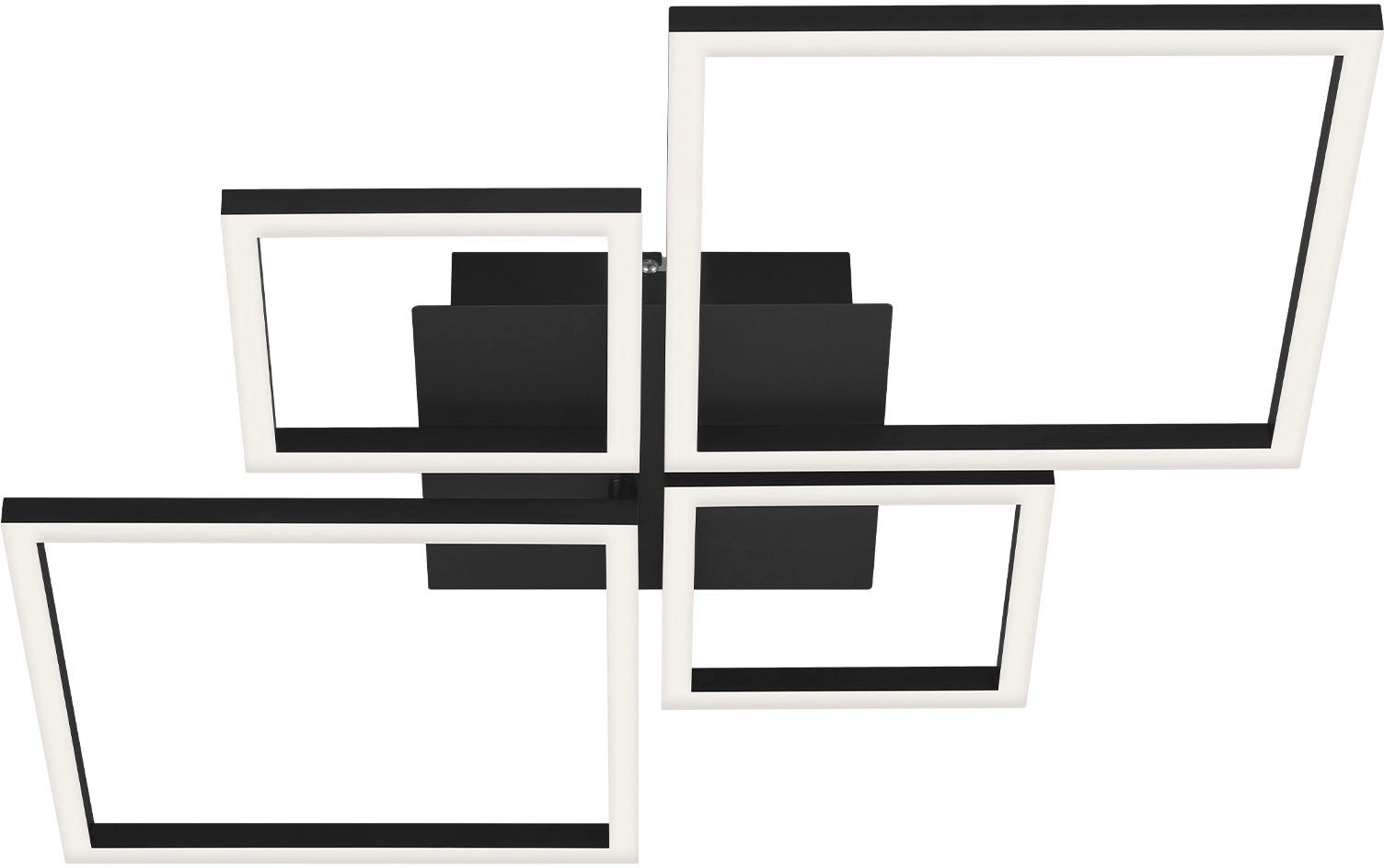 Briloner Leuchten LED Deckenleuchte »3128015 FRAME«, Leuchtmittel LED-Board | LED fest integriert, Deckenlampe, 75x47x7,3cm, Schwarz, 48W, Wohnzimmer, Schlafzimmer