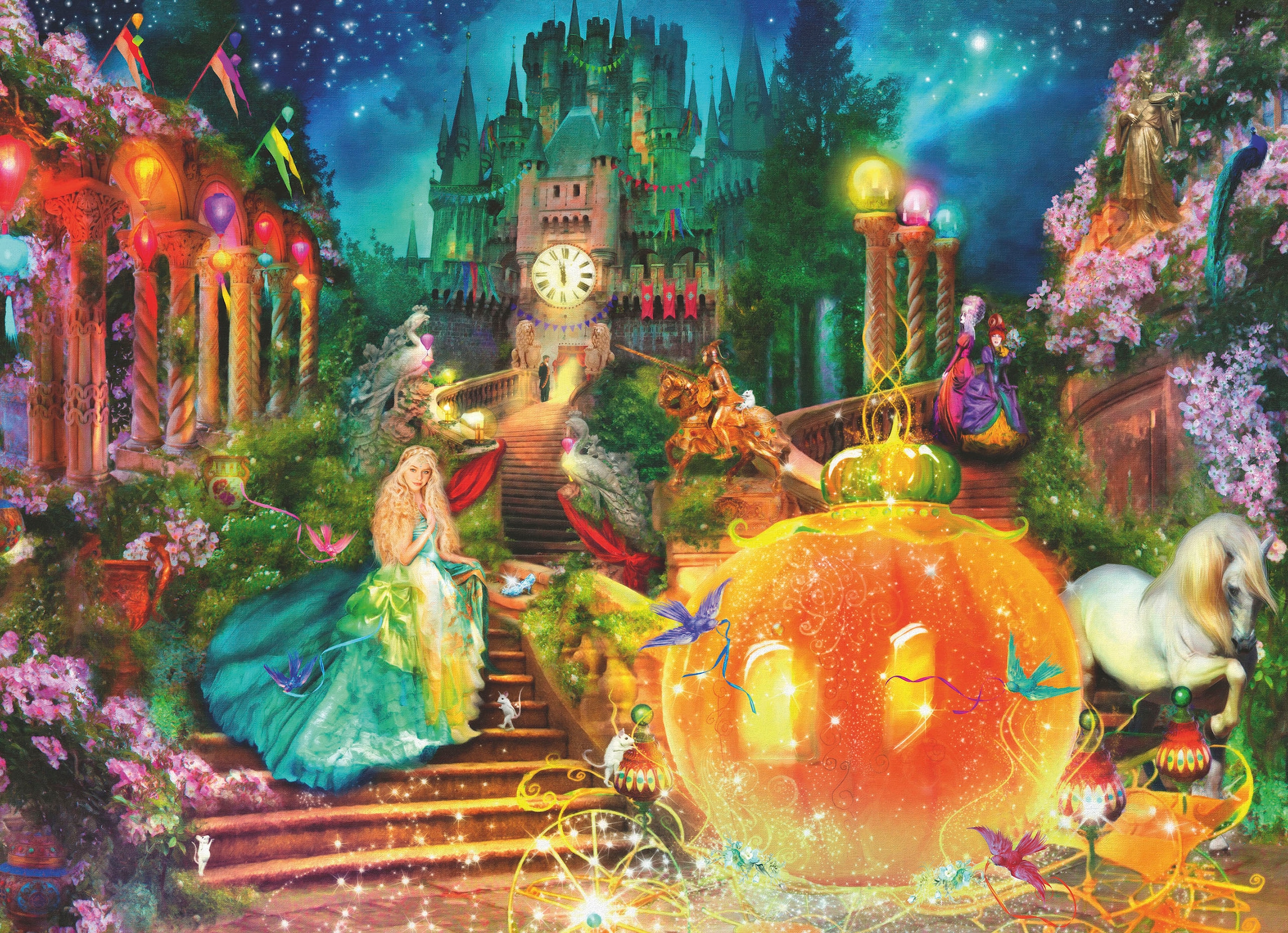 Ravensburger Puzzle »Color Star Line, Tanz um Mitternacht«, leuchtet im Dunkeln; Made in Germany