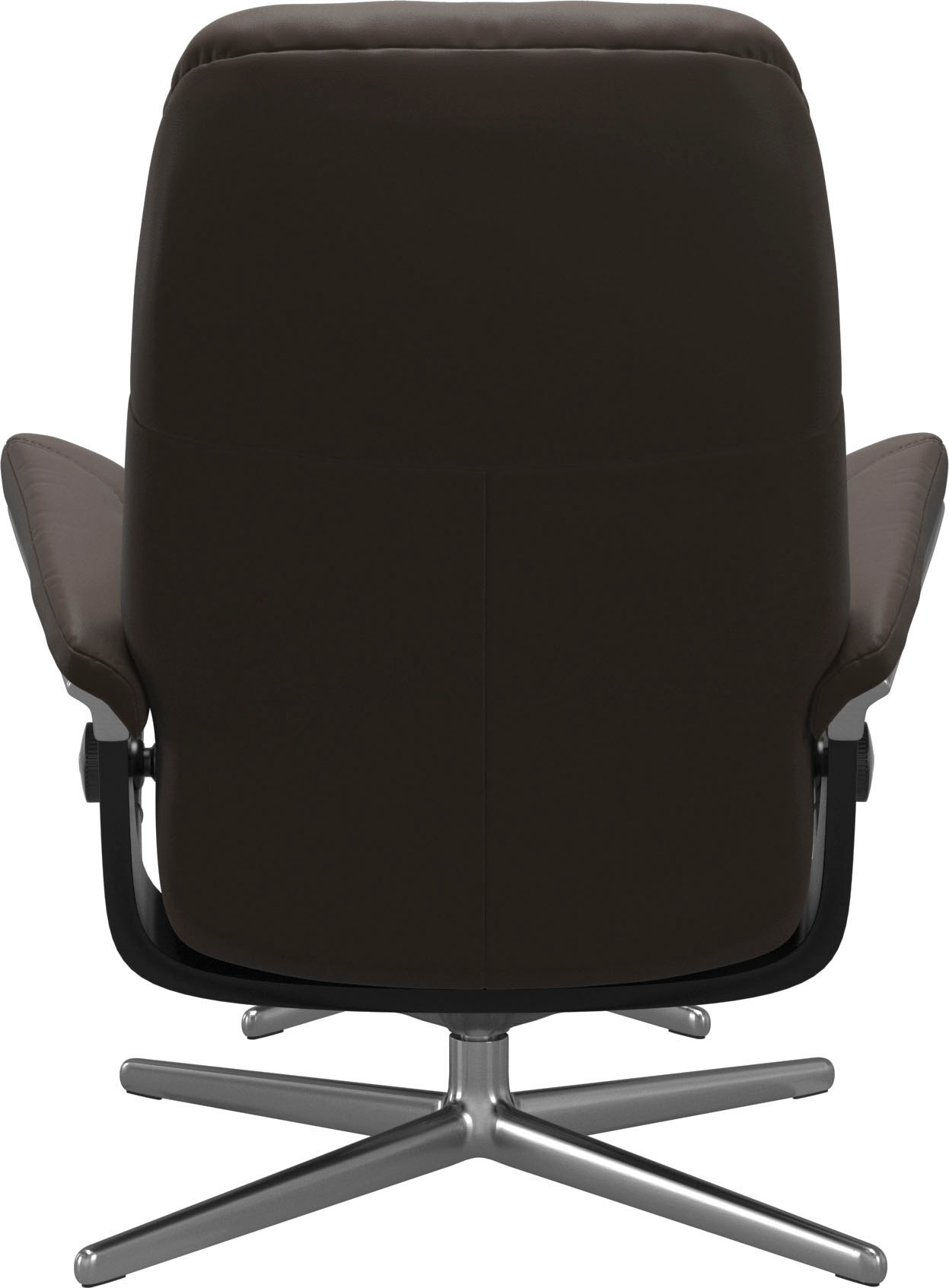Stressless® Relaxsessel »Consul«, (Set, Relaxsessel mit Hocker), mit Hocker, mit Cross Base, Größe S, M & L, Holzakzent Schwarz