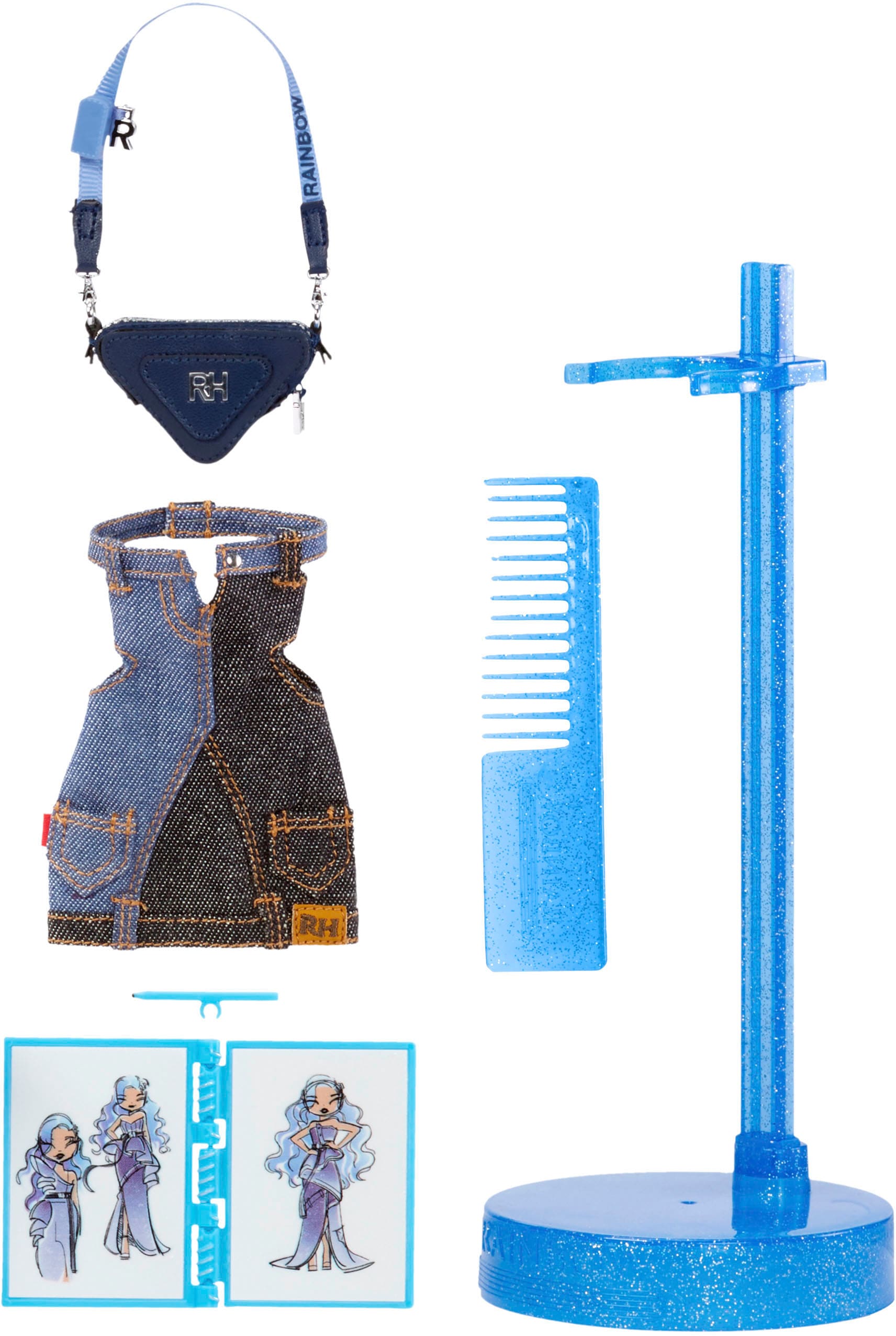 RAINBOW HIGH Anziehpuppe »Rainbow High Fantastic Fashion - Skyler (blue)«, inklusive 2. Outfit