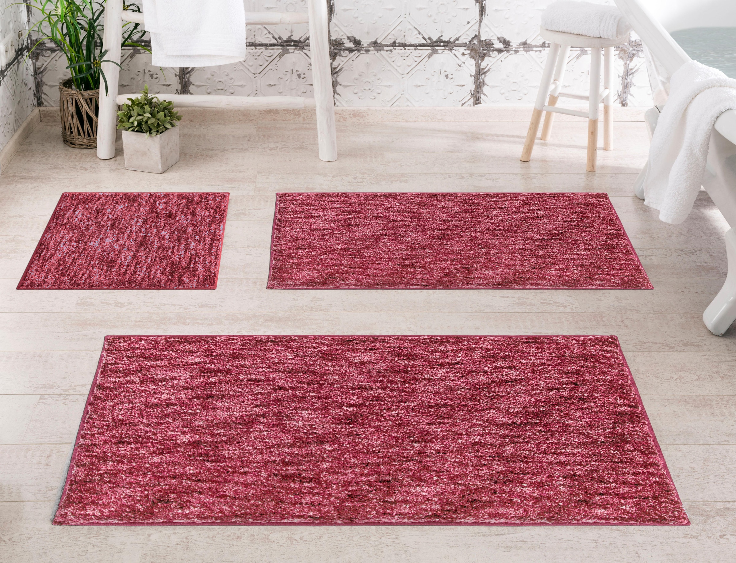 Grund Badematte »Mirage«, rutschhemmend beschichtet, fußbodenheizungsgeeignet, besonders dichter Flor, Badematte in Melange-Optik