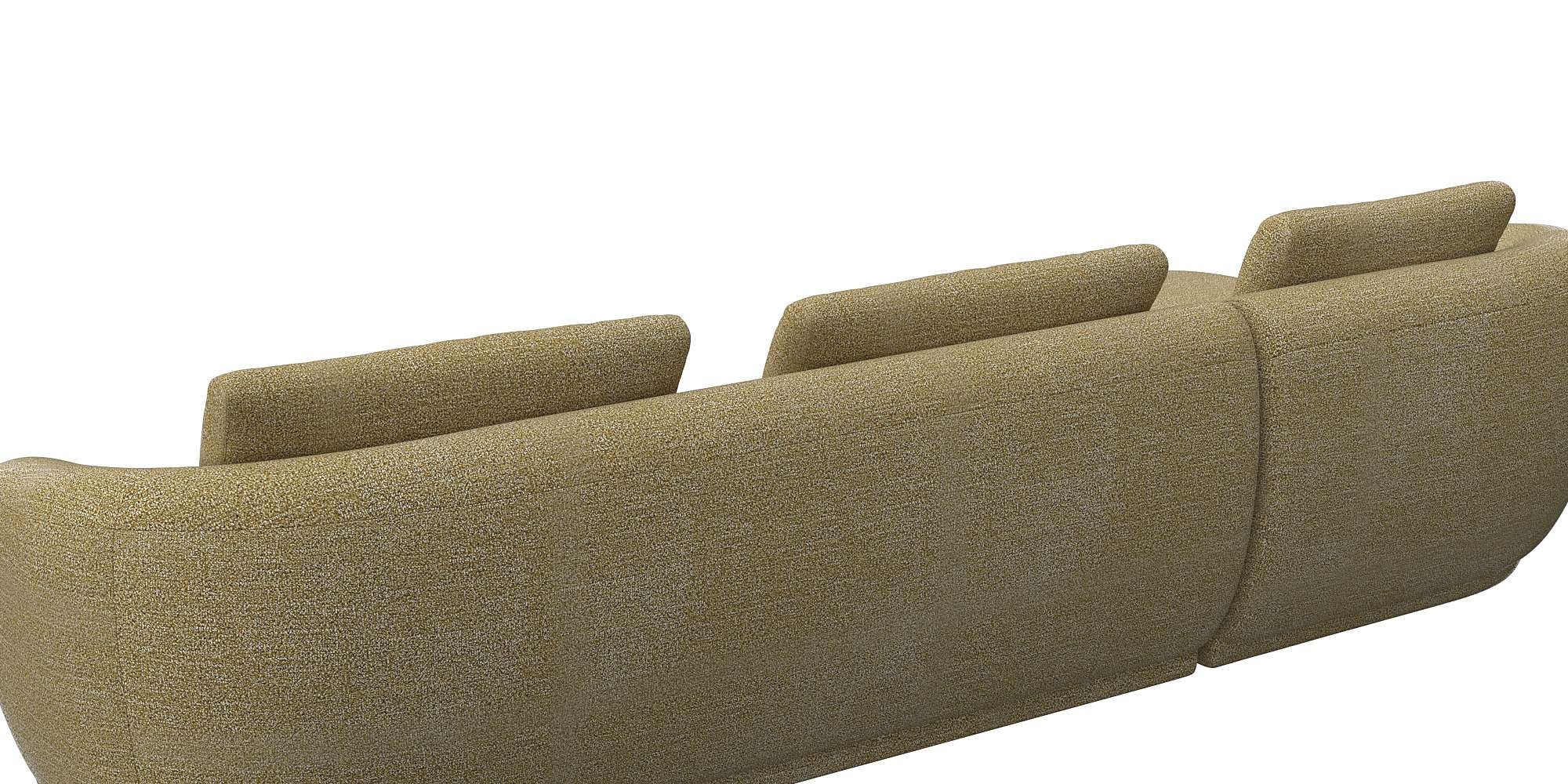 FLEXLUX Wohnlandschaft »Torino, rund, L-Form, Sofa-Ecke mit Recamiere, Longchair-Sofa«, Modernes, organisches Sofa-Design, Kaltschaum, Wellenunterfederung