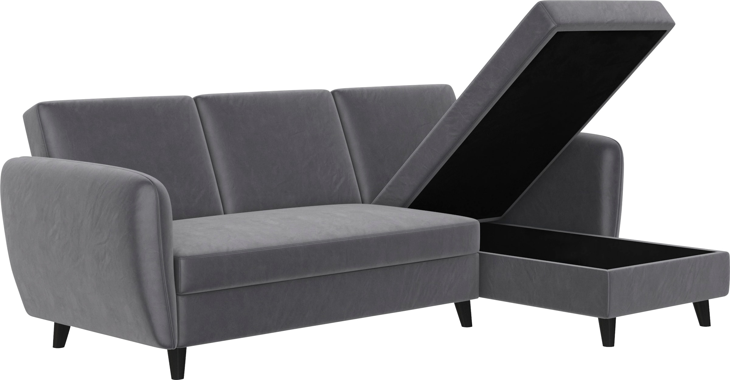 Dorel Home Ecksofa »Perry, L-Form,« Rückenlehne, verschiedene Farbvarianten, Sitzhöhe 43 cm, Breite 219 cm