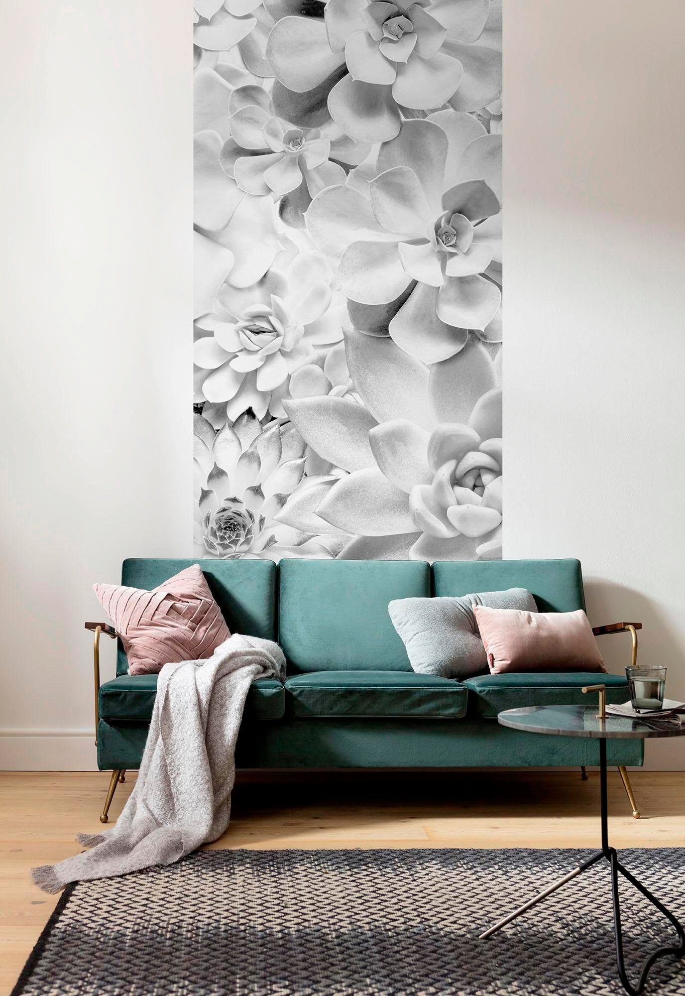 Komar Vliestapete »Digitaldruck Vlies -  Shades Black and White Panel« bedruckt glatt Wohnzimmer, Schlafzimmer