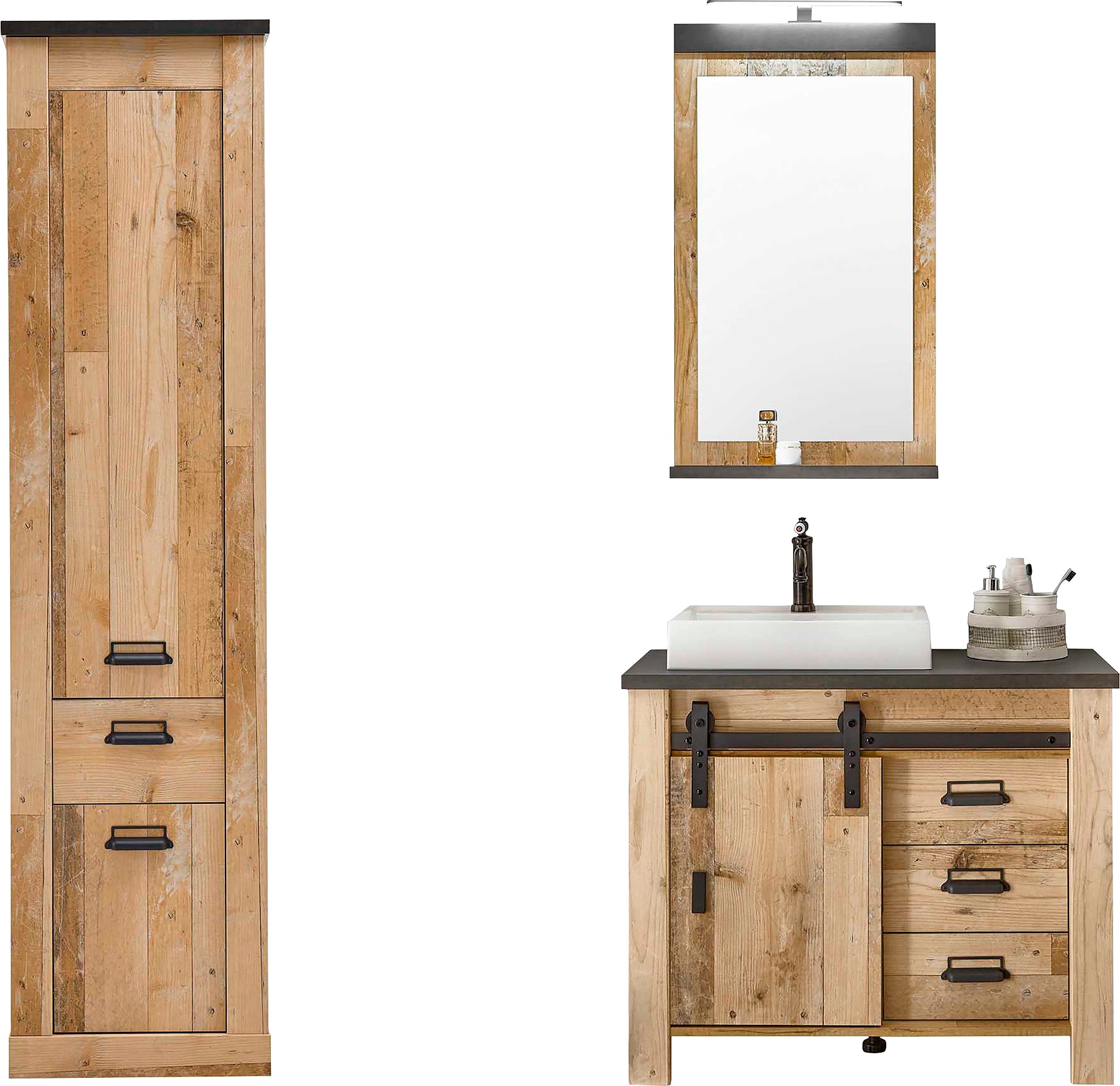 Home affaire Badmöbel-Set »SHERWOOD, Bad im modernen Design, 3-teiliges Bad günstig online kaufen