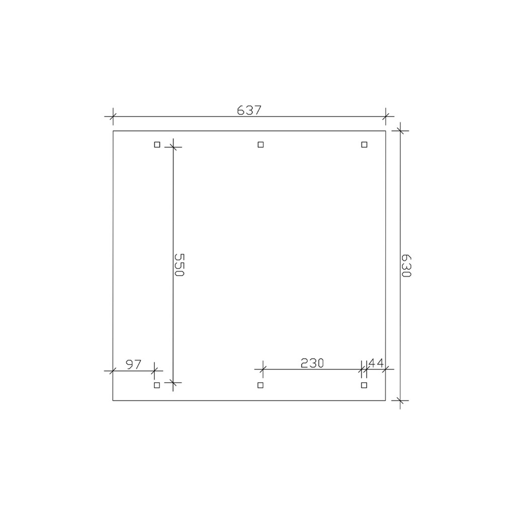 Skanholz Doppelcarport »Wendland«, Leimholz-Nordisches Fichtenholz, 550 cm, weiß