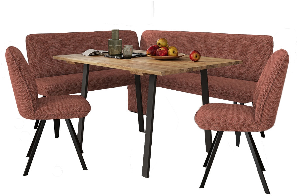 Eckbankgruppe OTTO HOME "Mily Essecke, Sitzgruppe, Eckbankgruppe, Küchenbankgruppe", braun (chili oil, schwarz), B:205cm H:89cm T:164cm