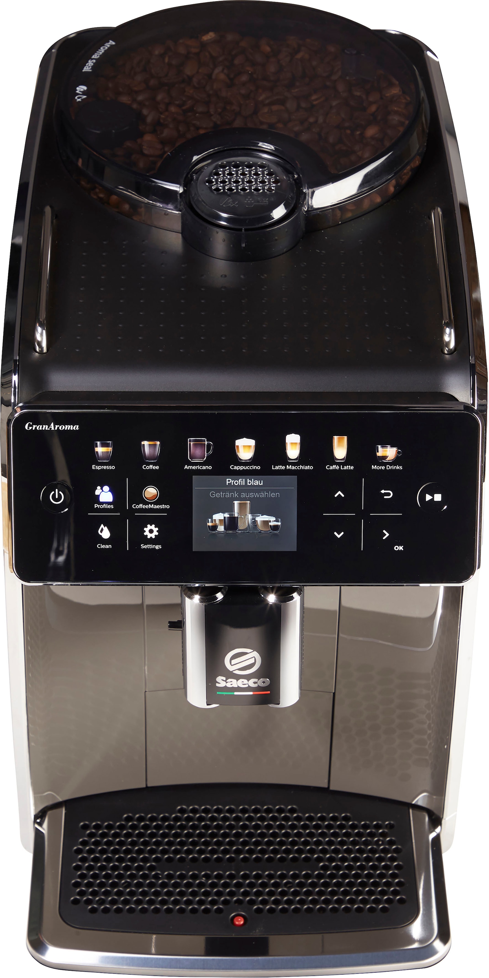Saeco Kaffeevollautomat »SM6580/50 GranAroma ,  14 Kaffeespezialitäten« 4 Benutzerprofilen und TFT Display