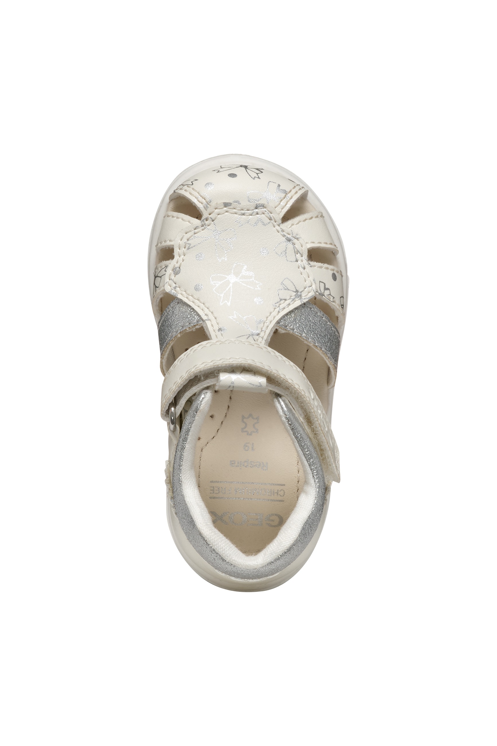 Geox Lauflernschuh »B SANDAL ZAPITO GIRL«  Babyschuh, Sommerschuh, Klettschuh, Größenschablone zum Download