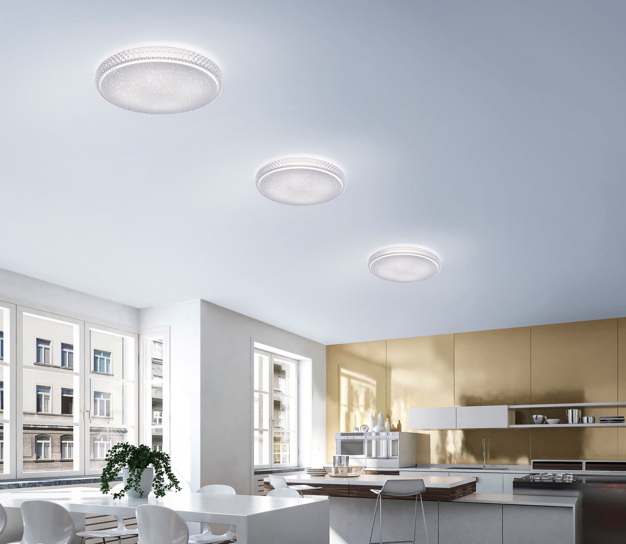 JUST LIGHT Deckenleuchte »FRIDA«, 1 flammig, Leuchtmittel LED-Board | LED fest integriert, LED, CCT-unable white, Serienschalter, Memory, nach Trennung vom Netz