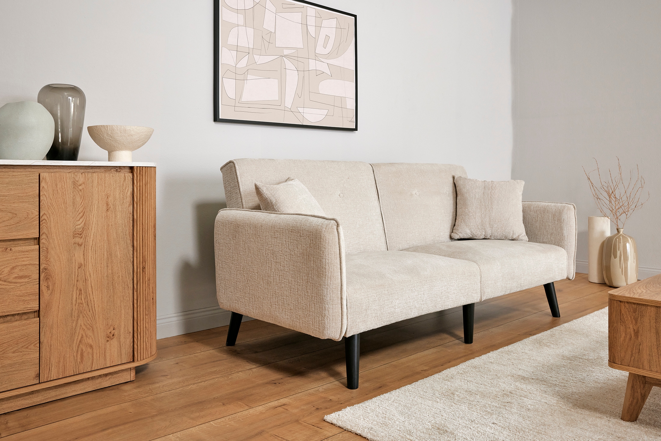 Jahnke Schlafsofa »CHILLAX DOT« mit Relax-und Schlaffunktion, inkl. Kissen, Breite 191 cm