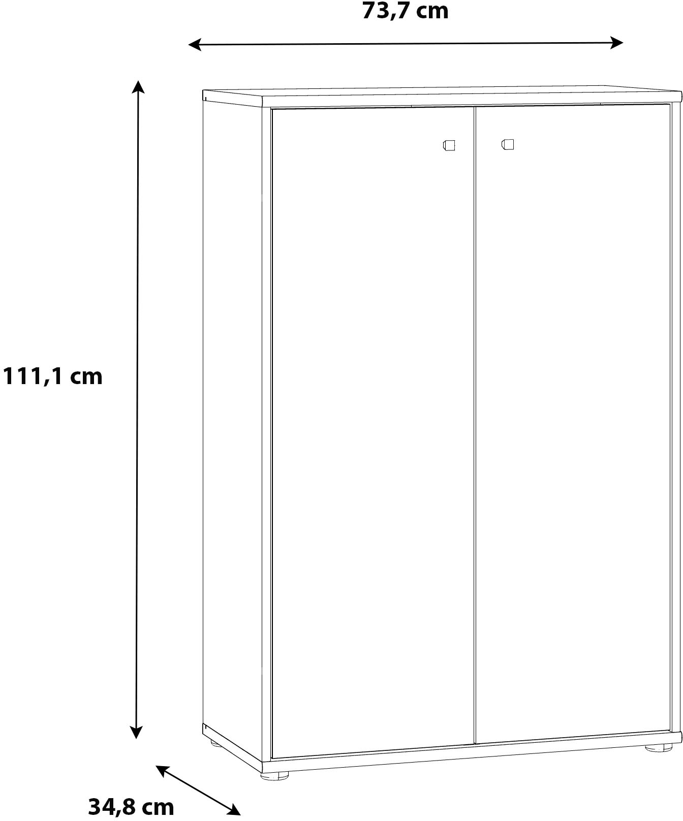 FORTE Kommode »Tempra«, Breite 73,7 cm