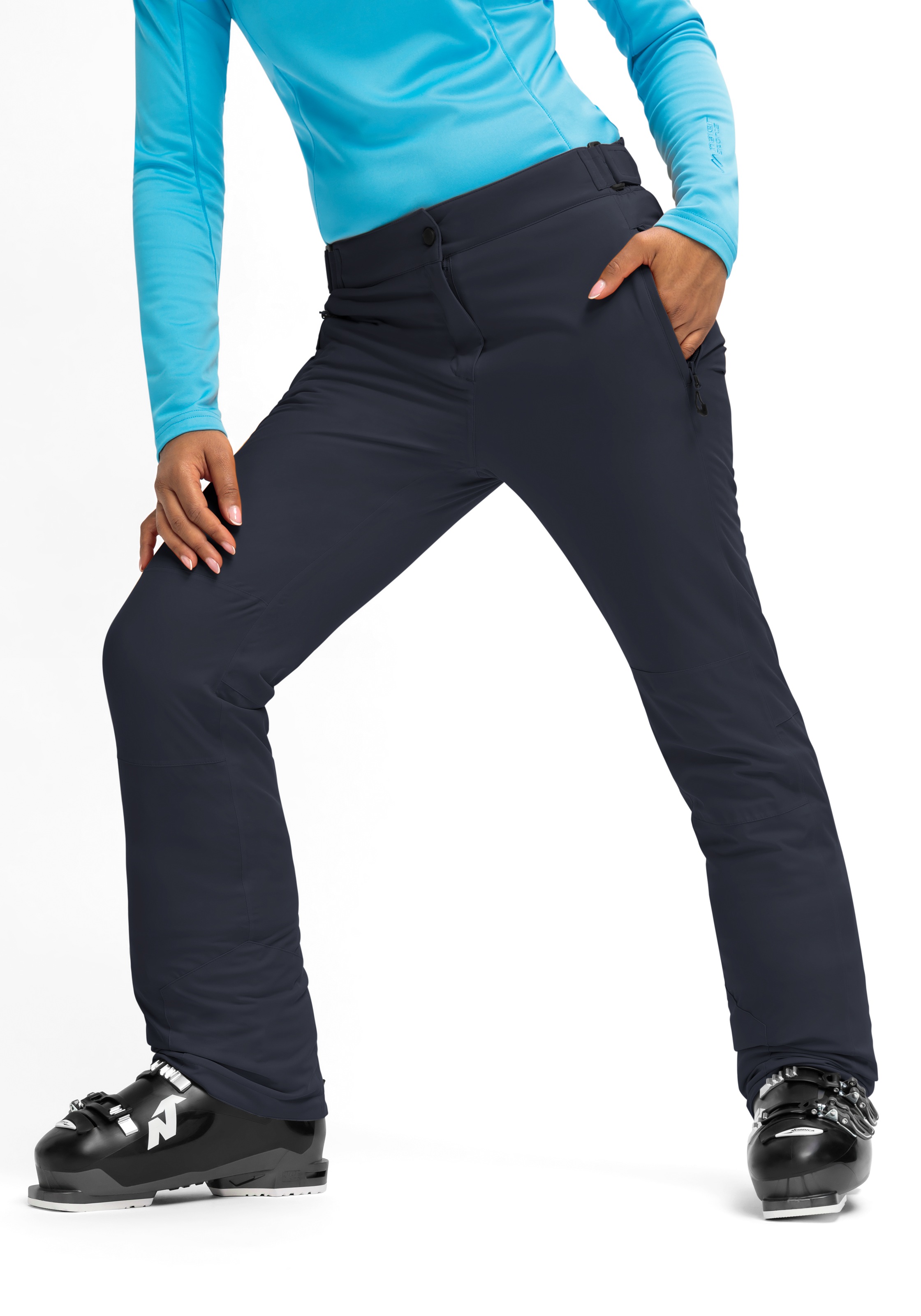 Maier Sports Skihose »Vroni slim 2.0«, Damen Schneehose, wind- und wasserdicht, 2 RV-Taschen, Slim Fit