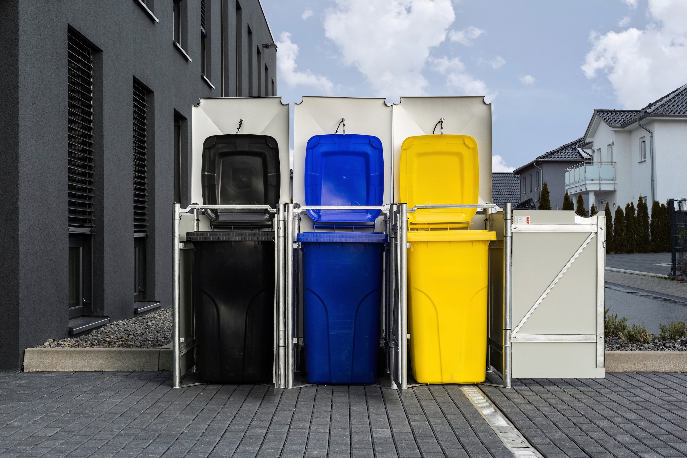 Hide Mülltonnenbox, für 3 x 240 l, grau