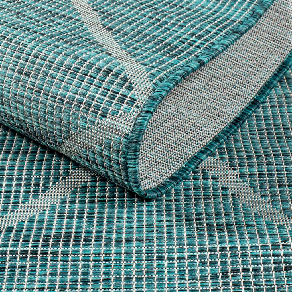 Carpet City Outdoorteppich »PALM3075« rund 5 mm Höhe Wetterfest & UV-beständig, für Balkon, Terrasse, Küche, flach gewebt