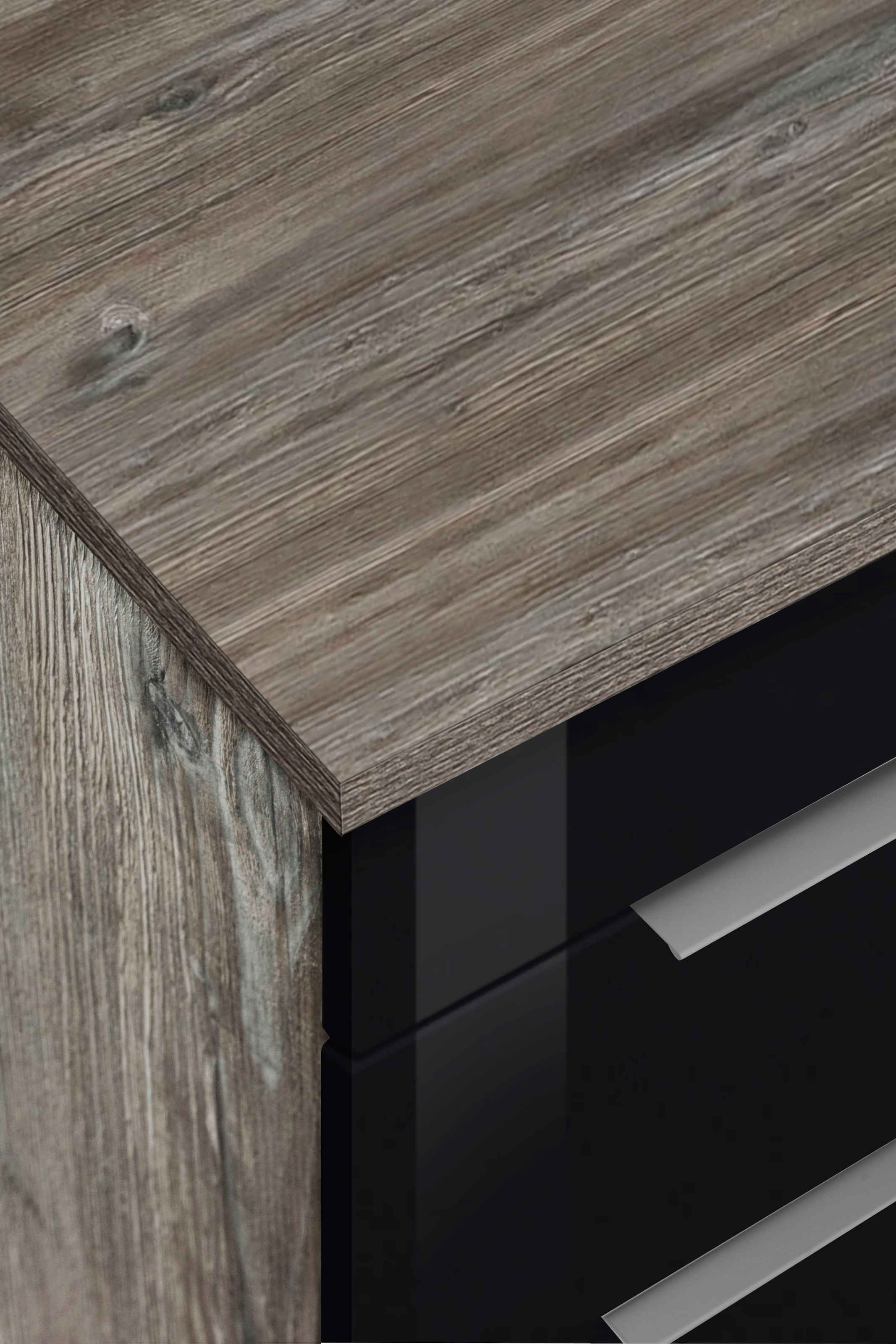 KOCHSTATION Küchenzeile »KS-Brindisi Breite 270 cm« wahlweise mit E-Geräten und Induktion, mit MDF-Fronten und Regal