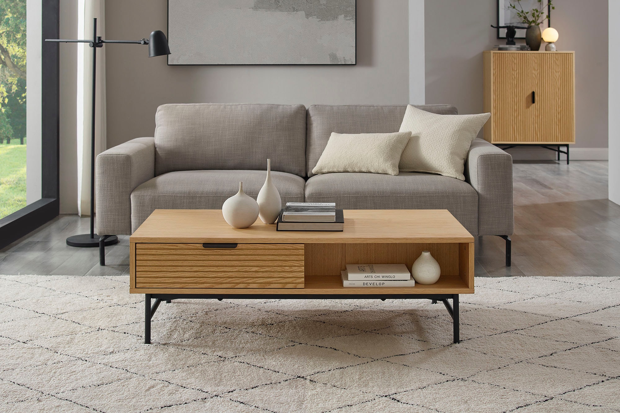 SalesFever Couchtisch »Visby Coffeetableh für stilvolles Wohnen« Eiche Echt günstig online kaufen
