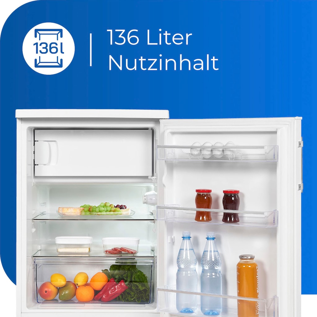 exquisit Kühlschrank, KS18-4-H-170D weiss, 85,0 cm hoch, 60,0 cm breit