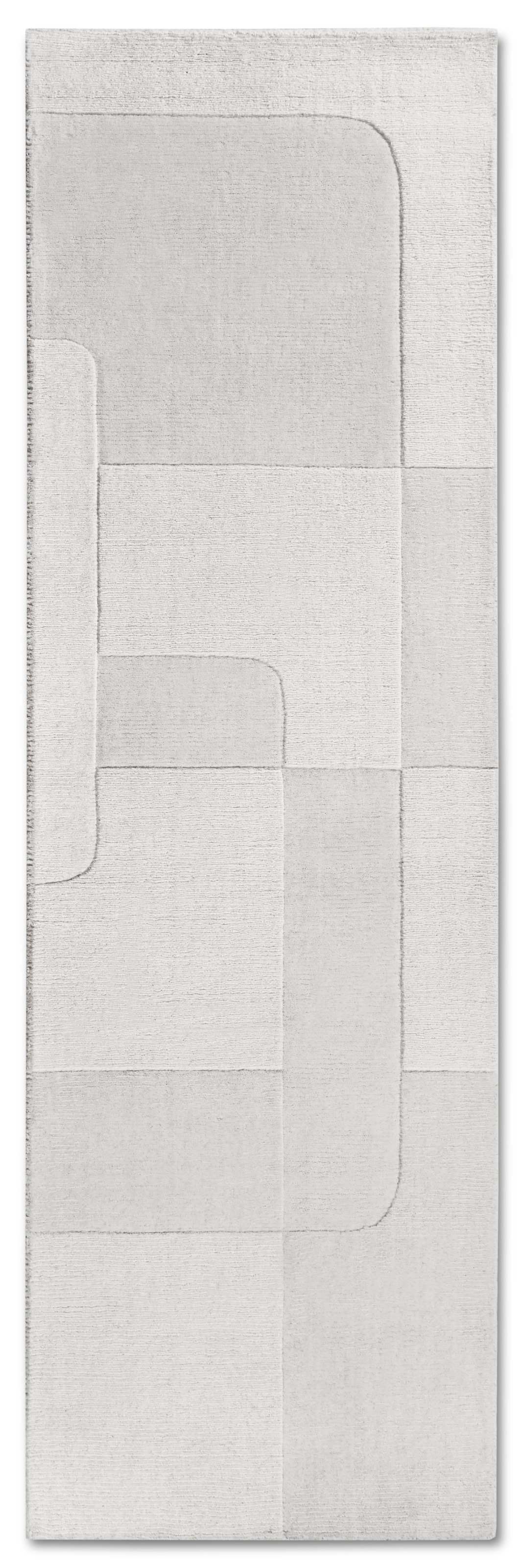 Villeroy & Boch Wollteppich »Charlotte«, rechteckig, 10 mm Höhe, Läufer, Handgewebt, Wolle, Natur, Läufer, Wohnzimmer, Geometrie
