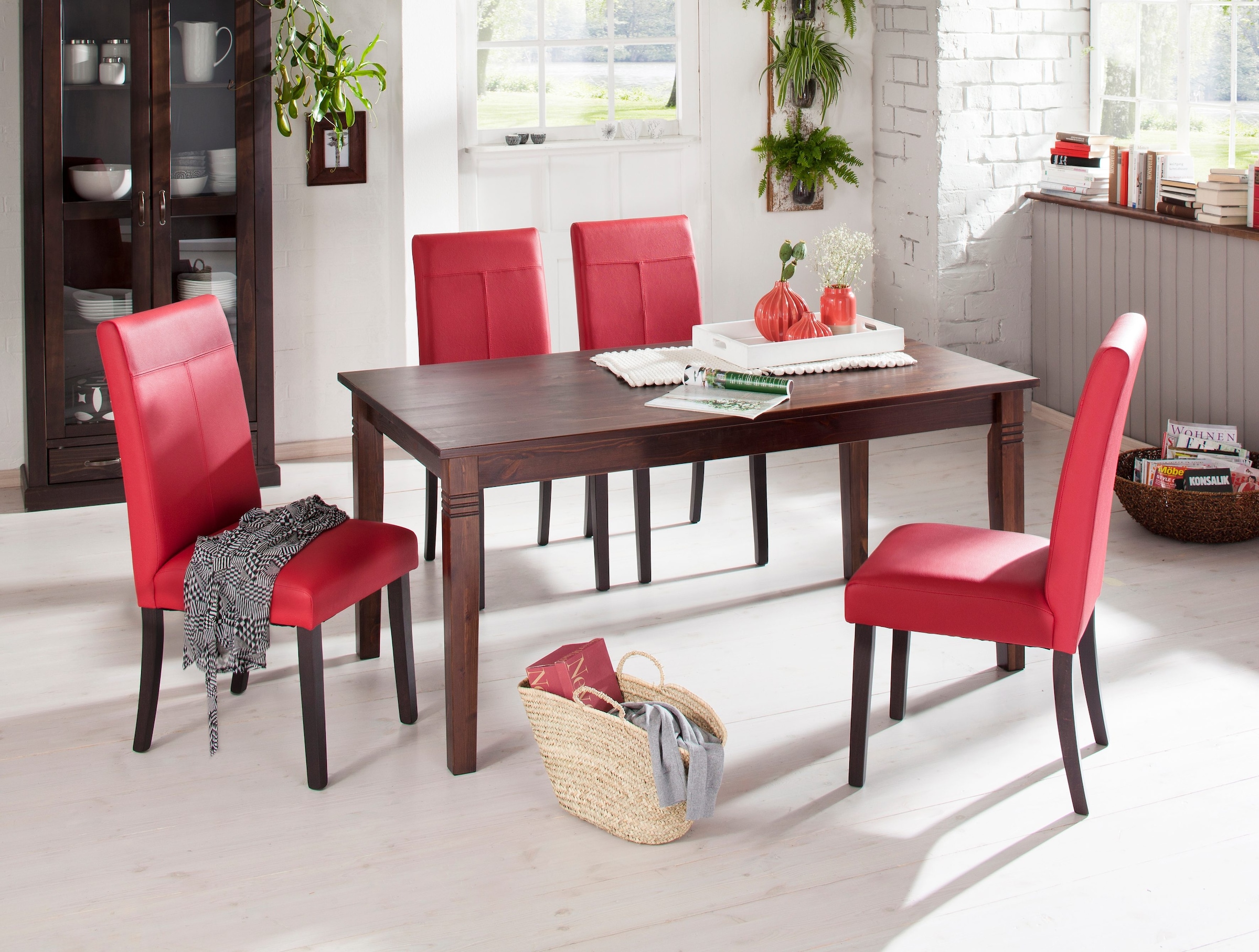 3. Bild von Home affaire Esstisch, wahlweise mit Schublade, aus massiver Kiefer, FSC®-zertifiziert